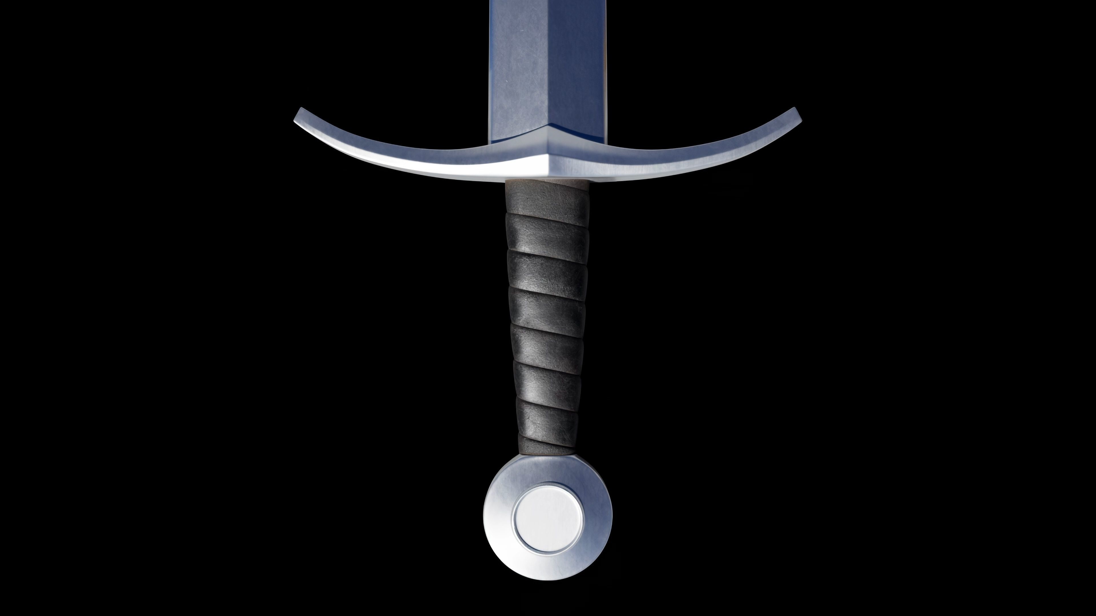 Medieval Sword 04     plus old texture and sheath 3D model_14