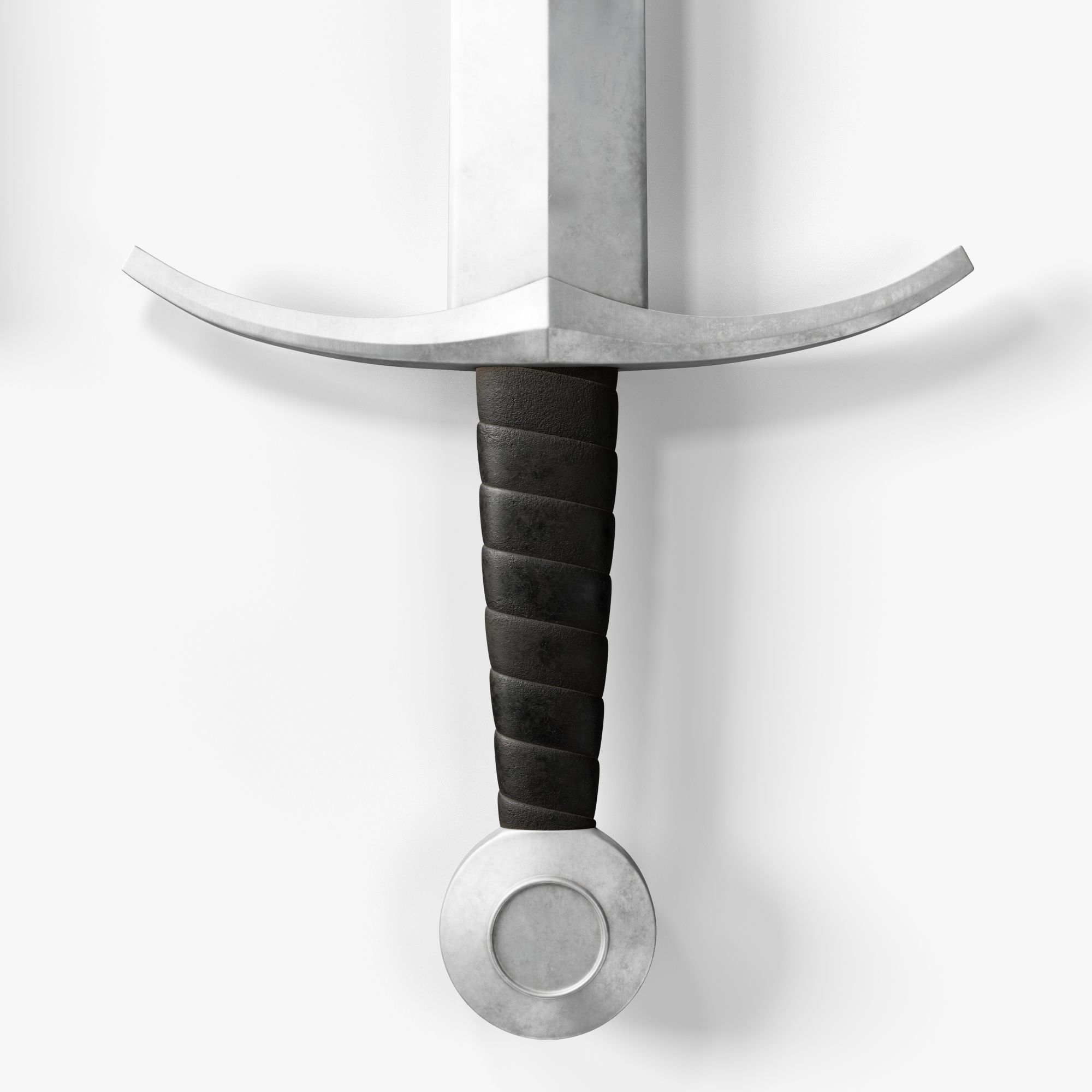 Medieval Sword 04     plus old texture and sheath 3D model_12
