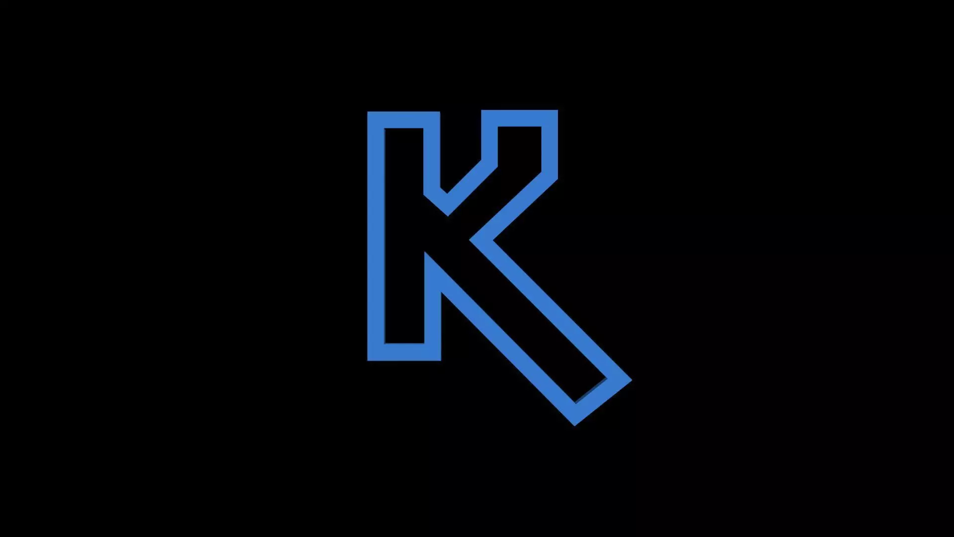 FONTIRON-011 K letter Free low-poly 3D model_0