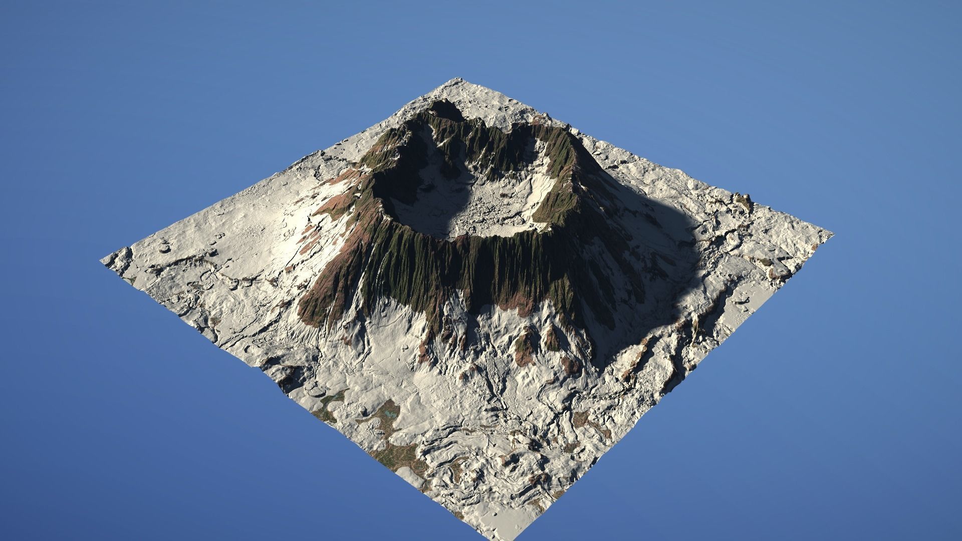 Landscape Environment Volcano Snow 22 Low-poly 3D model_5