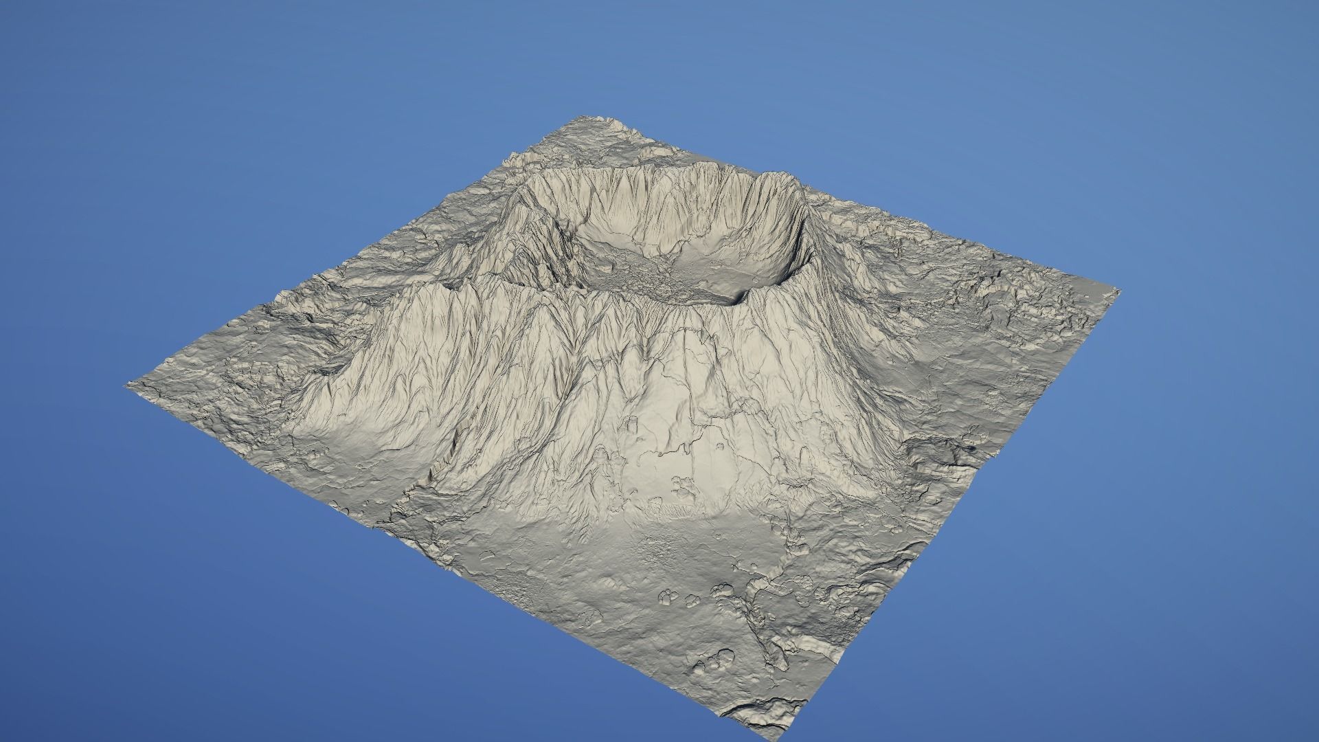 Landscape Environment Volcano Snow 22 Low-poly 3D model_29