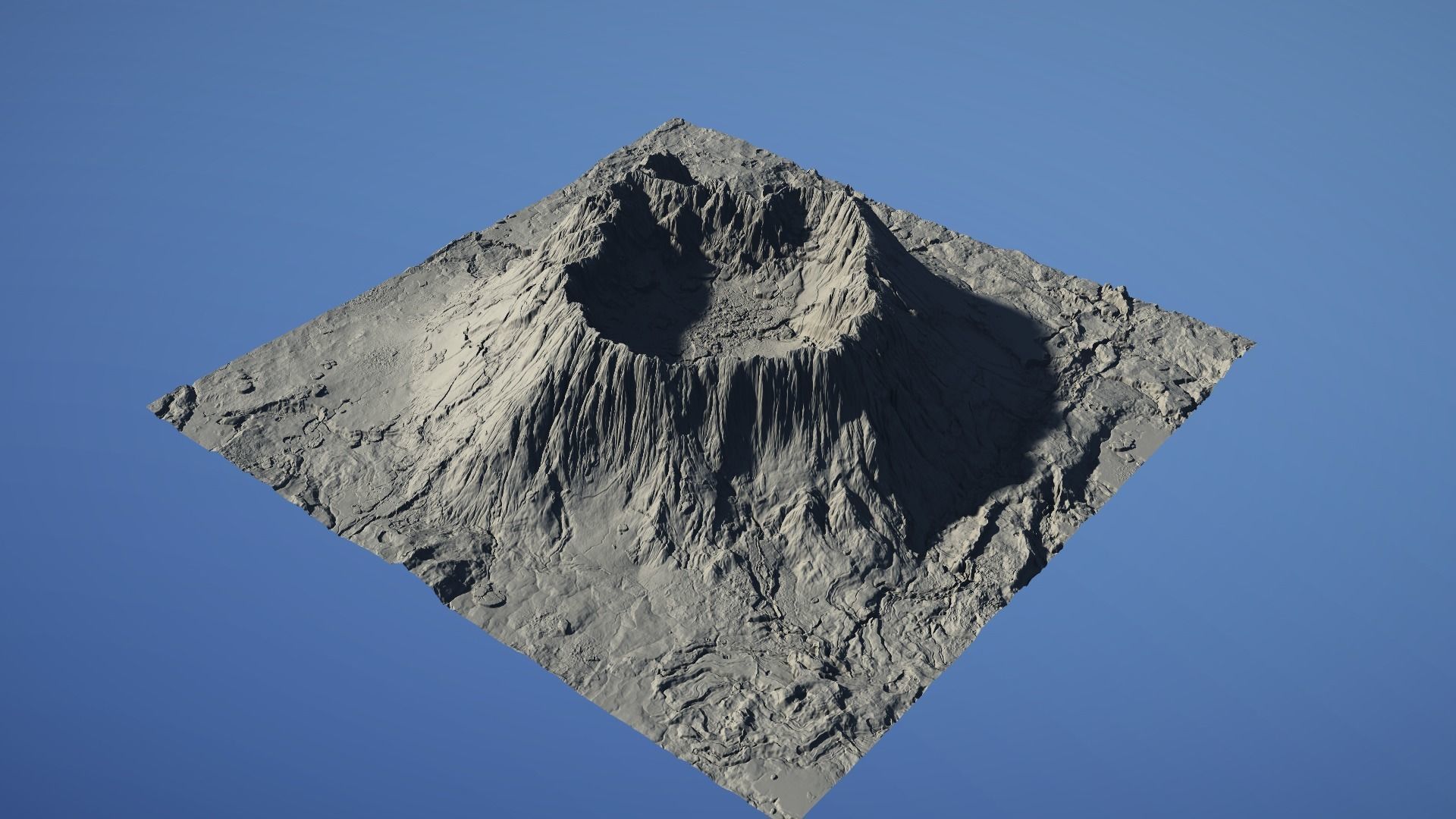 Landscape Environment Volcano Snow 22 Low-poly 3D model_8