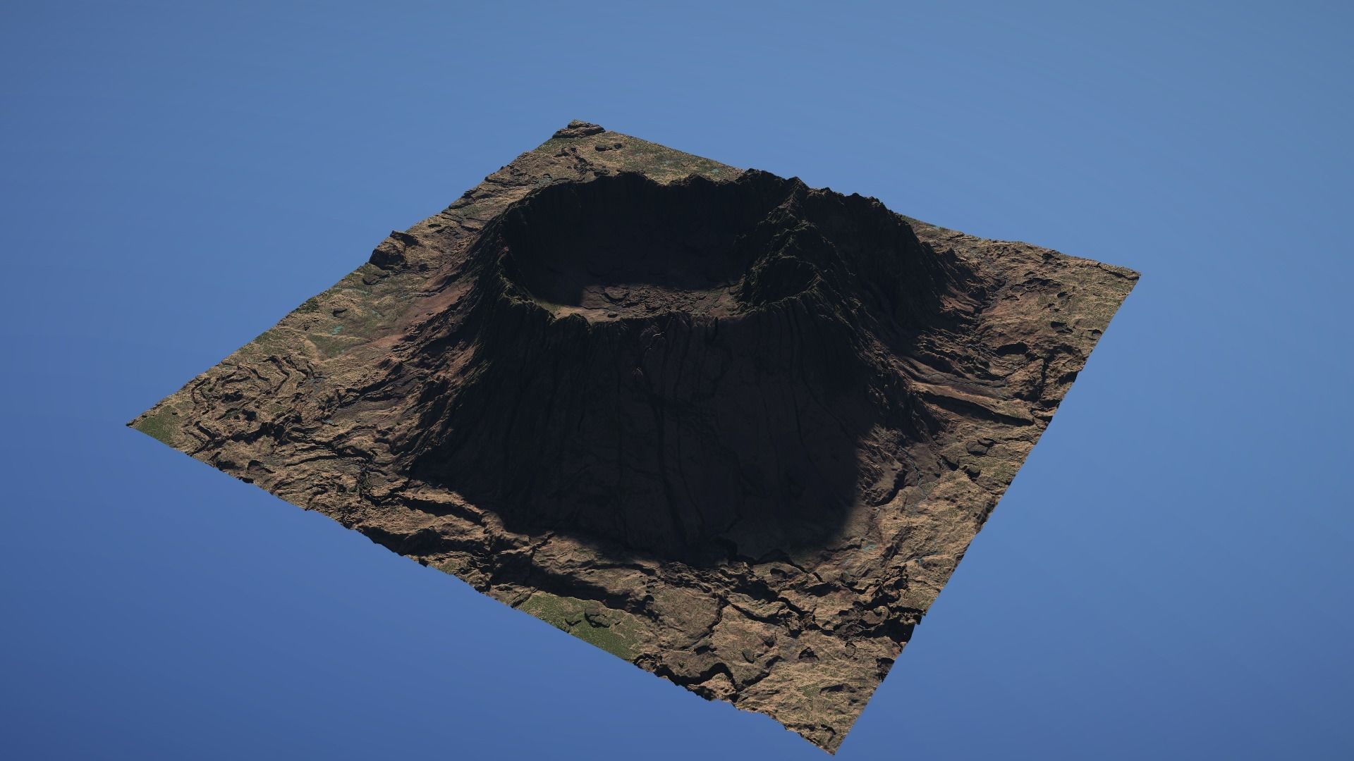 Landscape Environment Volcano Snow 22 Low-poly 3D model_9