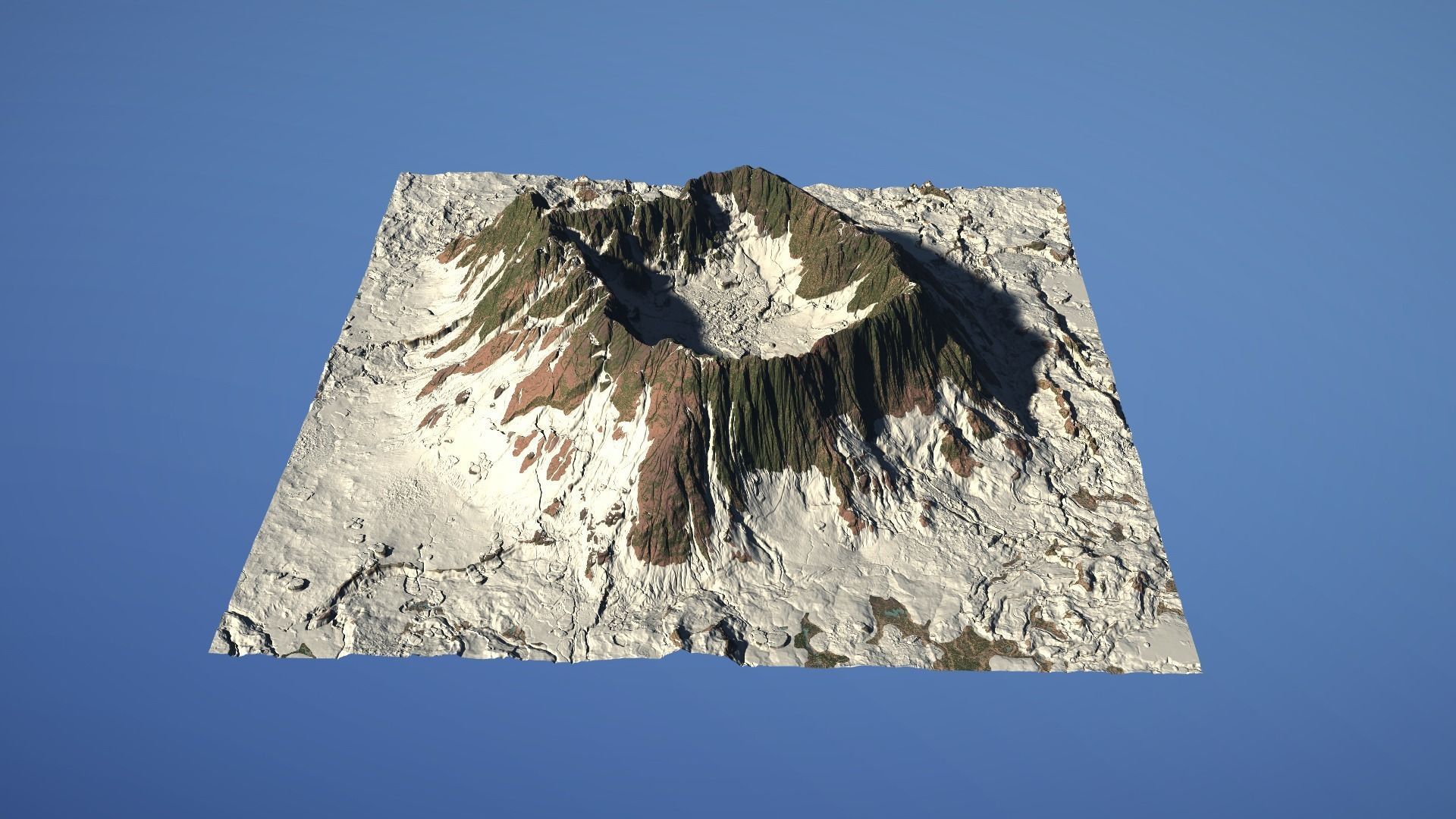 Landscape Environment Volcano Snow 22 Low-poly 3D model_25