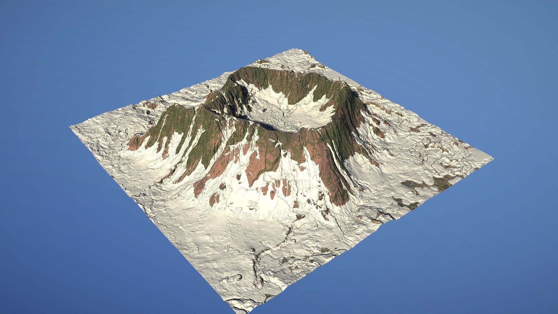 Landscape Environment Volcano Snow 22 Low-poly 3D model_22