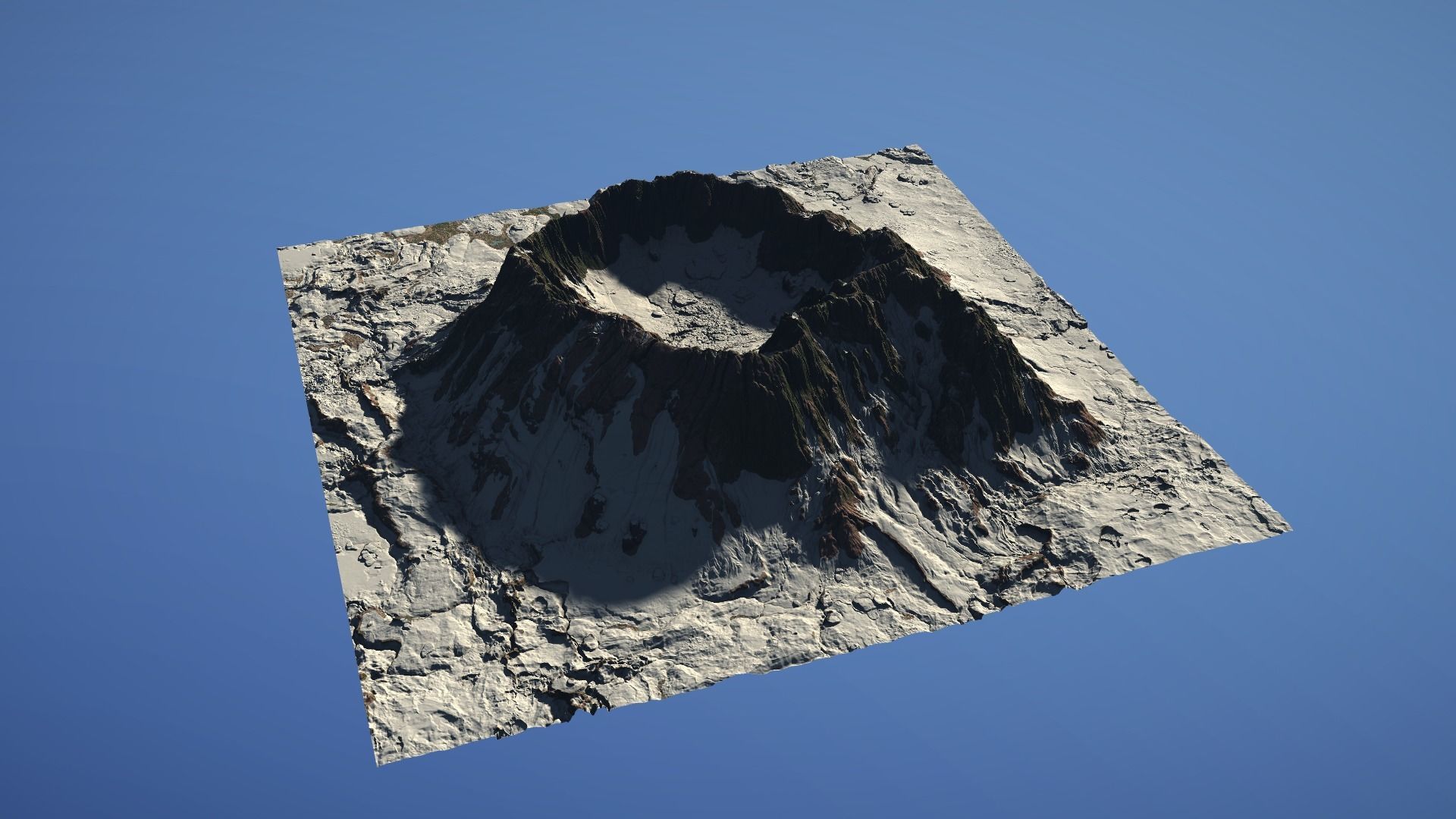 Landscape Environment Volcano Snow 22 Low-poly 3D model_12