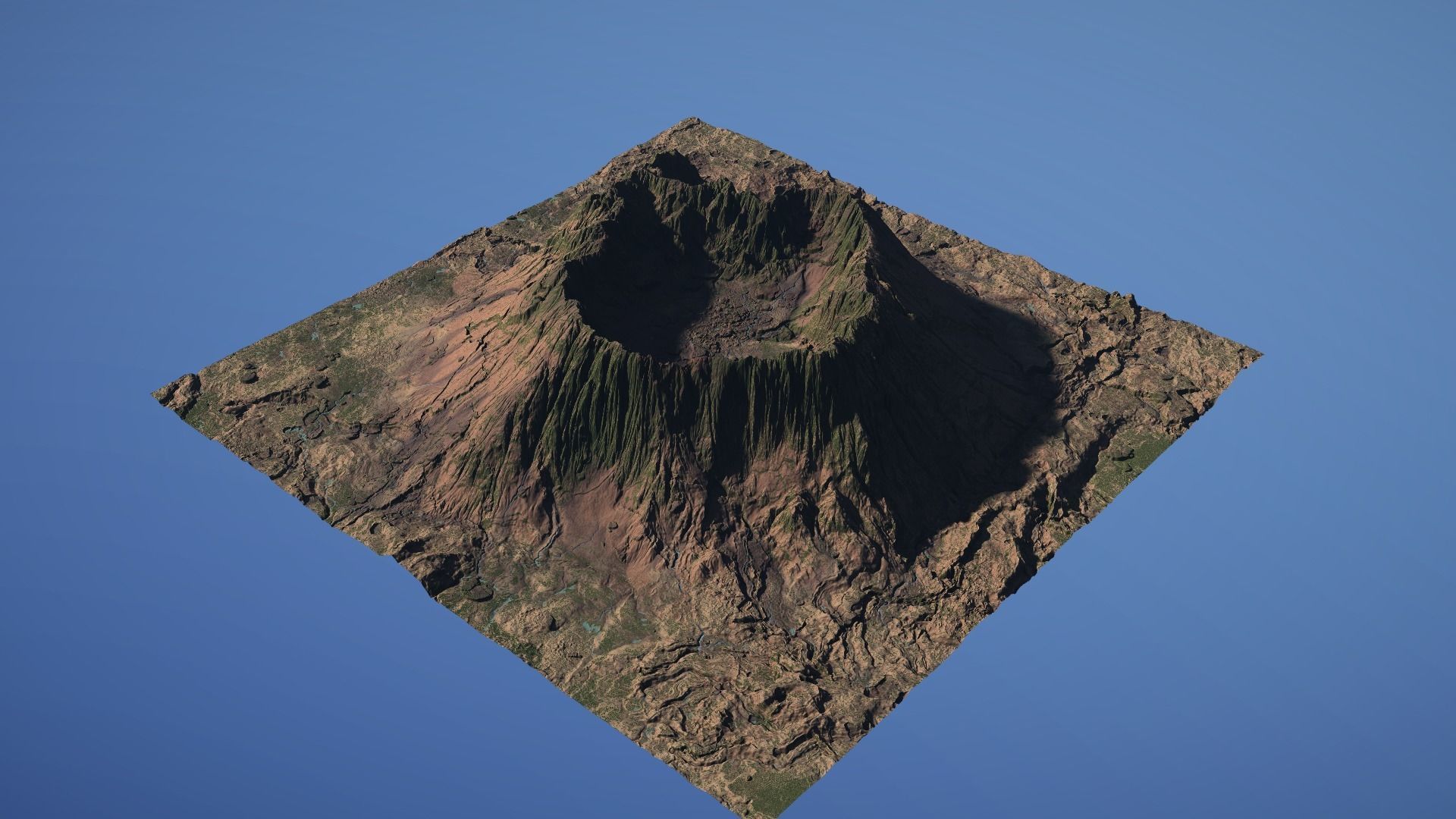 Landscape Environment Volcano Snow 22 Low-poly 3D model_4