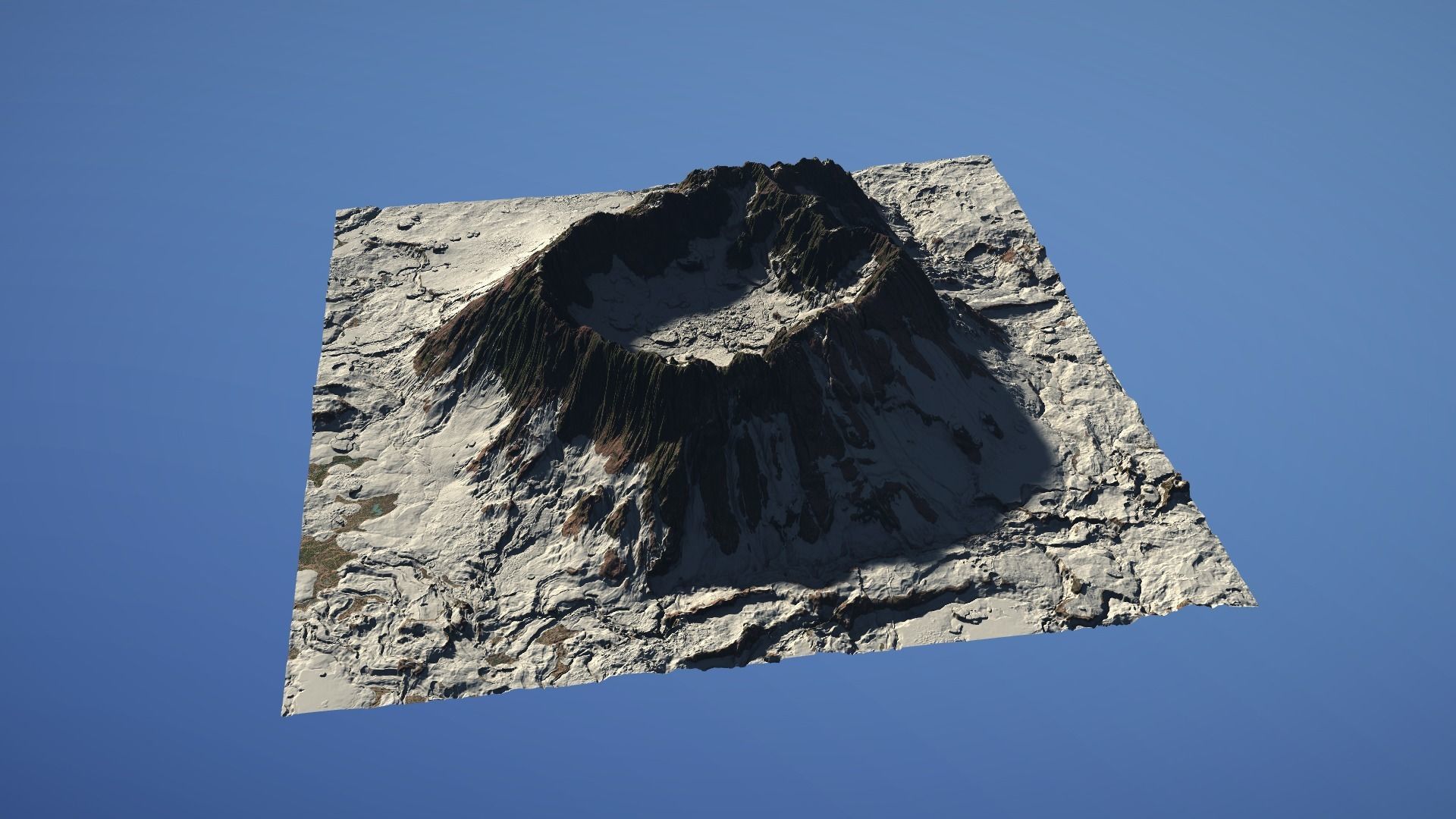 Landscape Environment Volcano Snow 22 Low-poly 3D model_7