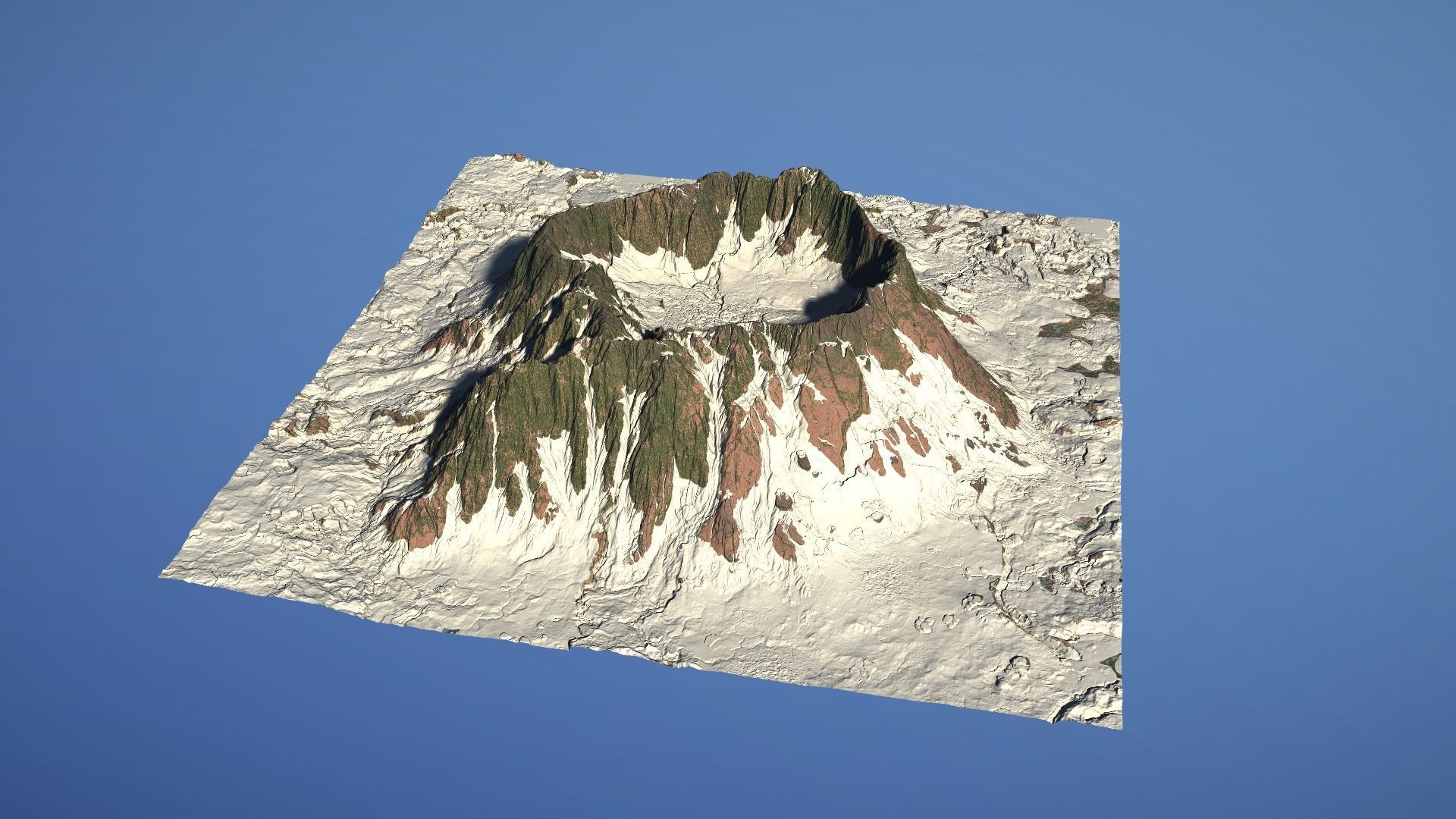 Landscape Environment Volcano Snow 22 Low-poly 3D model_20