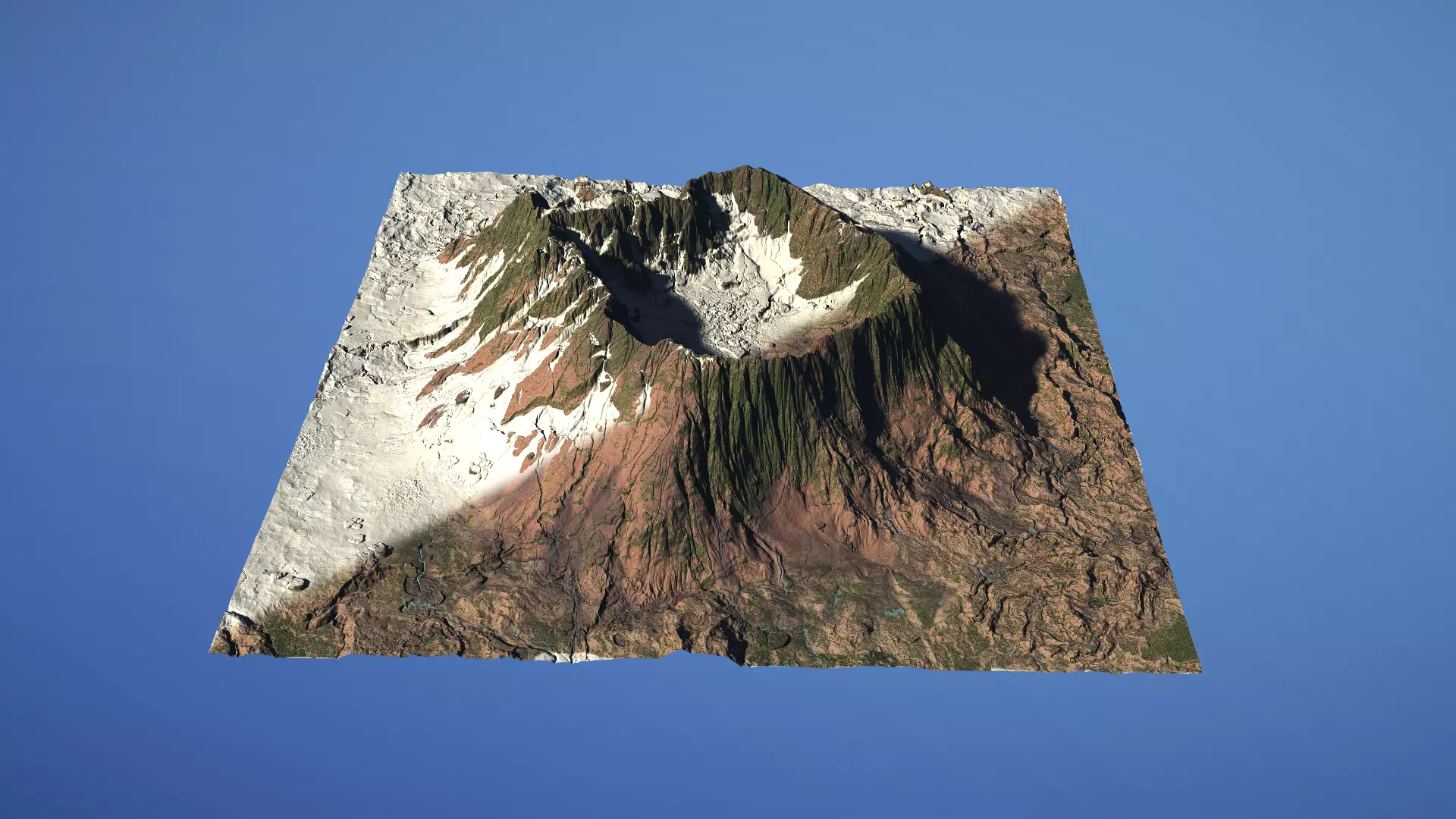 Landscape Environment Volcano Snow 22 Low-poly 3D model_0