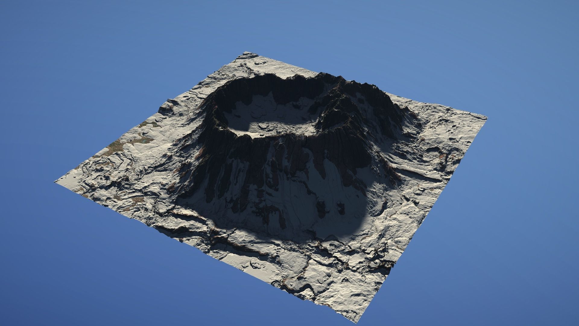 Landscape Environment Volcano Snow 22 Low-poly 3D model_10