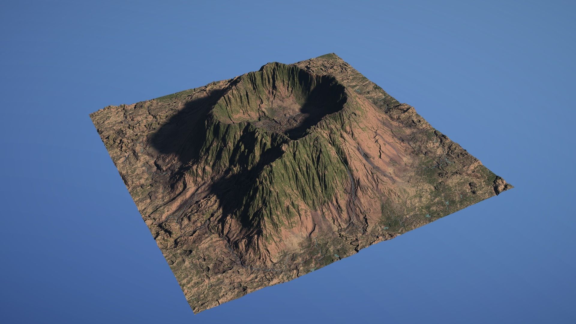 Landscape Environment Volcano Snow 22 Low-poly 3D model_16