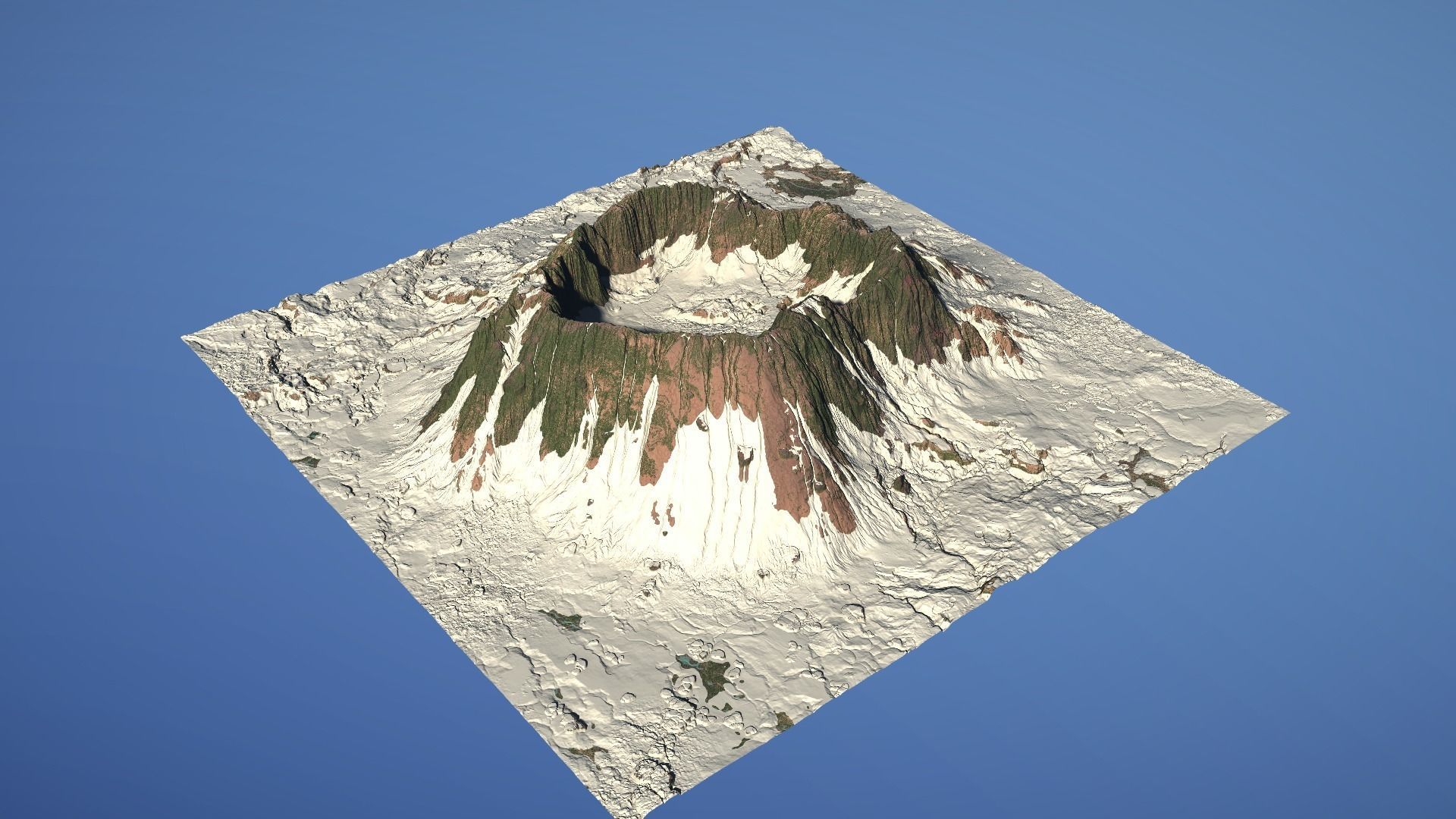 Landscape Environment Volcano Snow 23 Low-poly 3D model_22