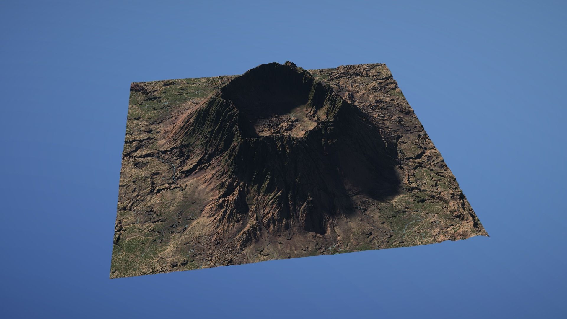 Landscape Environment Volcano Snow 23 Low-poly 3D model_6