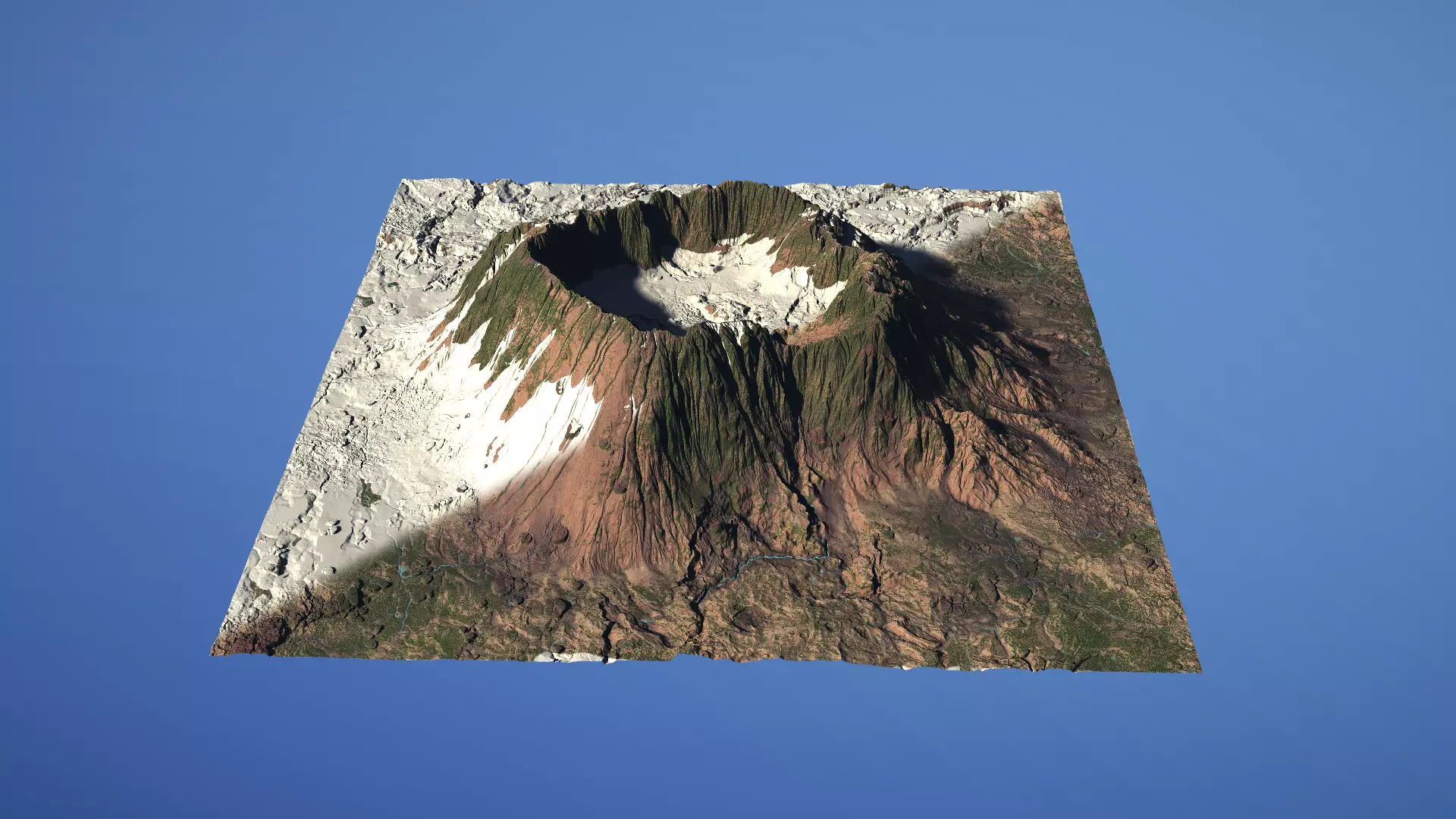 Landscape Environment Volcano Snow 23 Low-poly 3D model_0