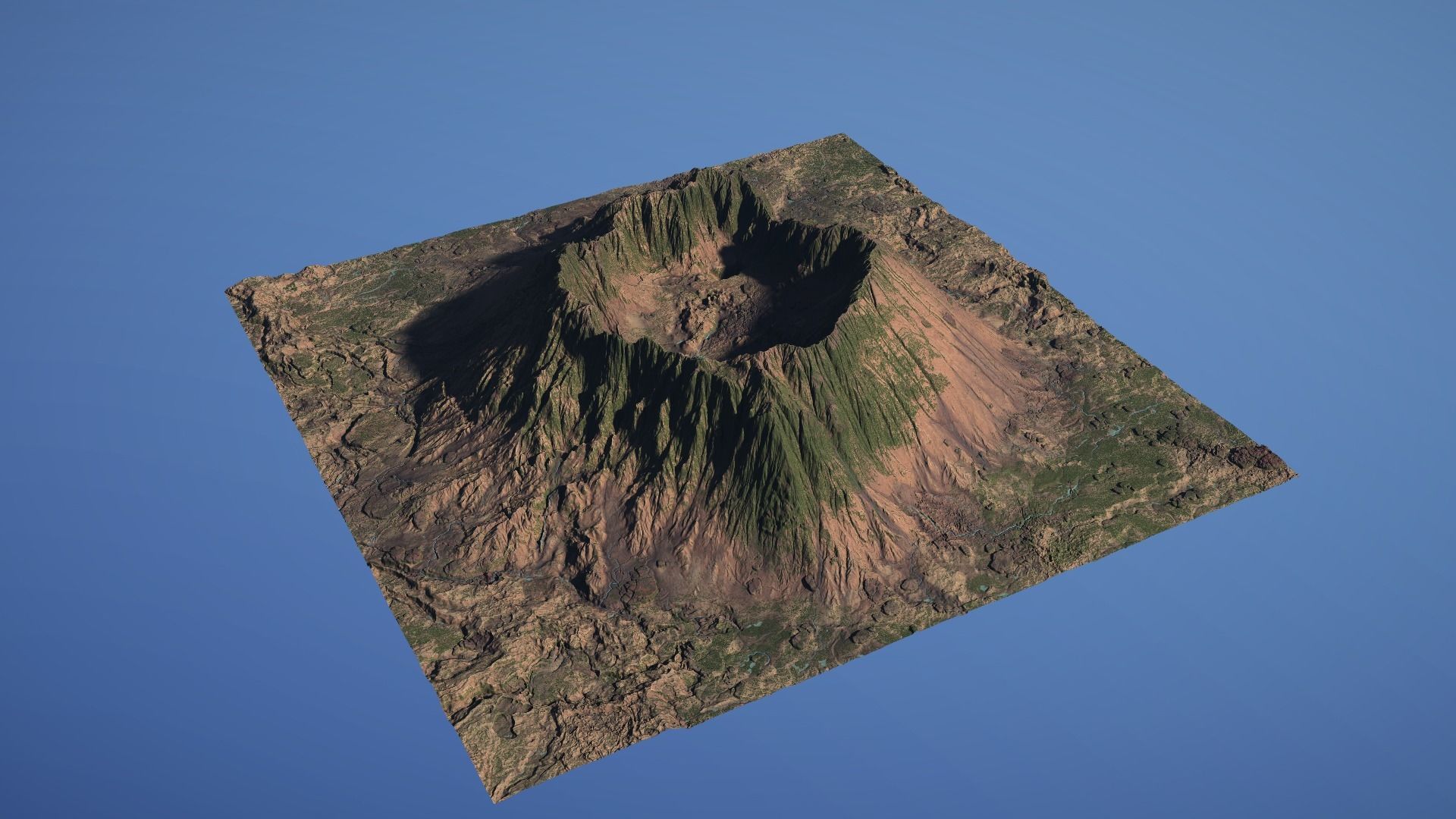 Landscape Environment Volcano Snow 23 Low-poly 3D model_16