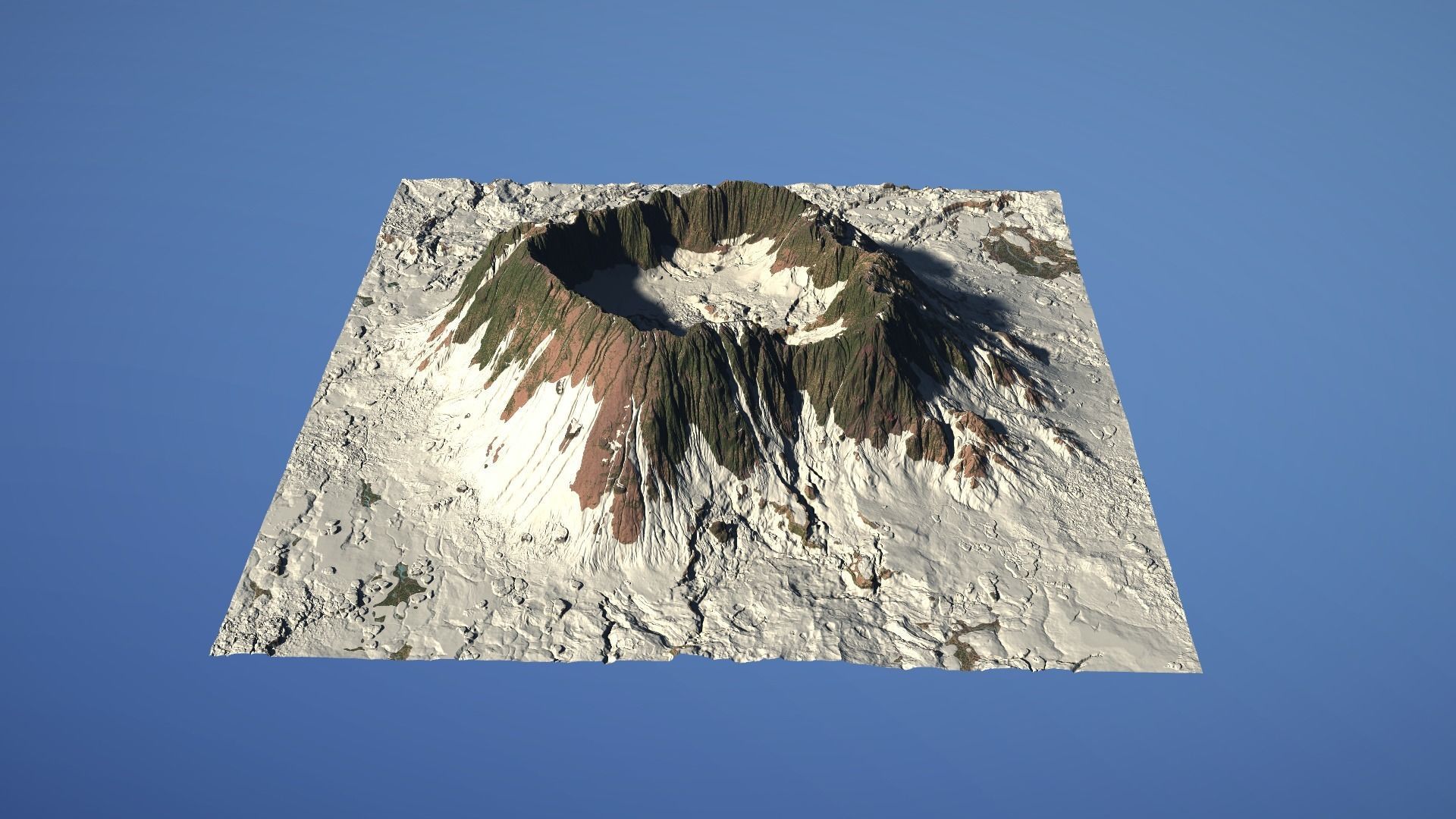 Landscape Environment Volcano Snow 23 Low-poly 3D model_2