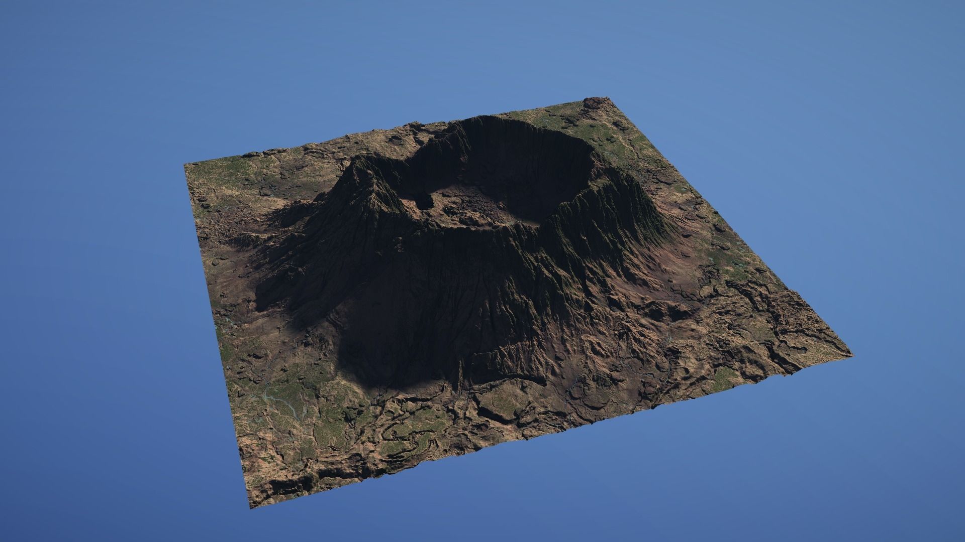 Landscape Environment Volcano Snow 23 Low-poly 3D model_11
