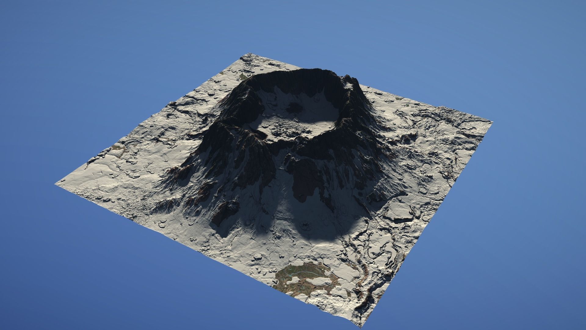 Landscape Environment Volcano Snow 23 Low-poly 3D model_10