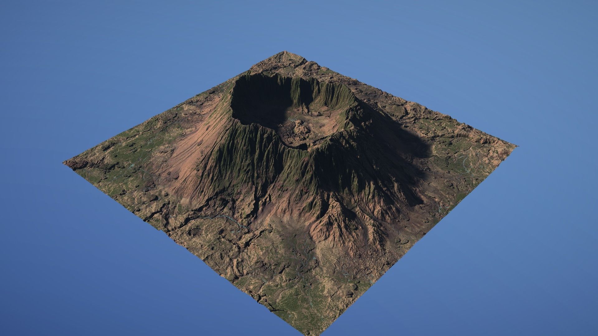 Landscape Environment Volcano Snow 23 Low-poly 3D model_4