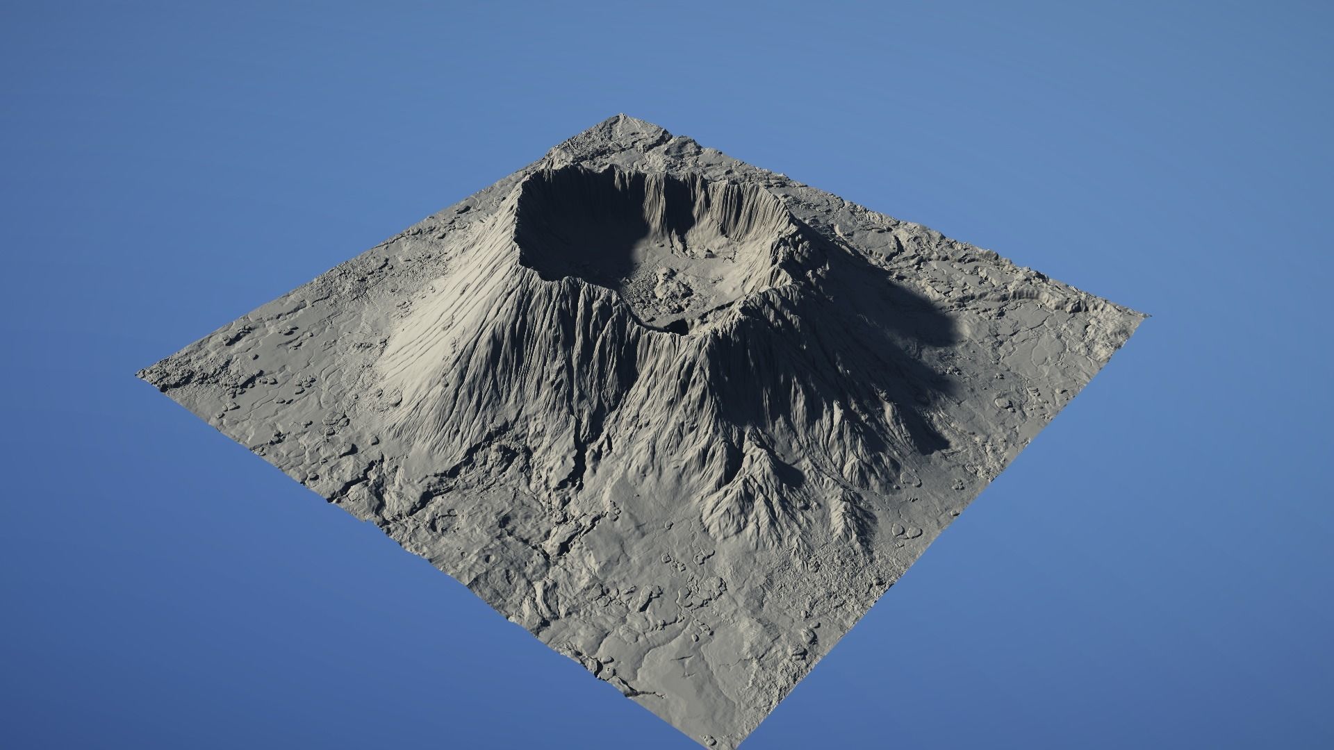 Landscape Environment Volcano Snow 23 Low-poly 3D model_8