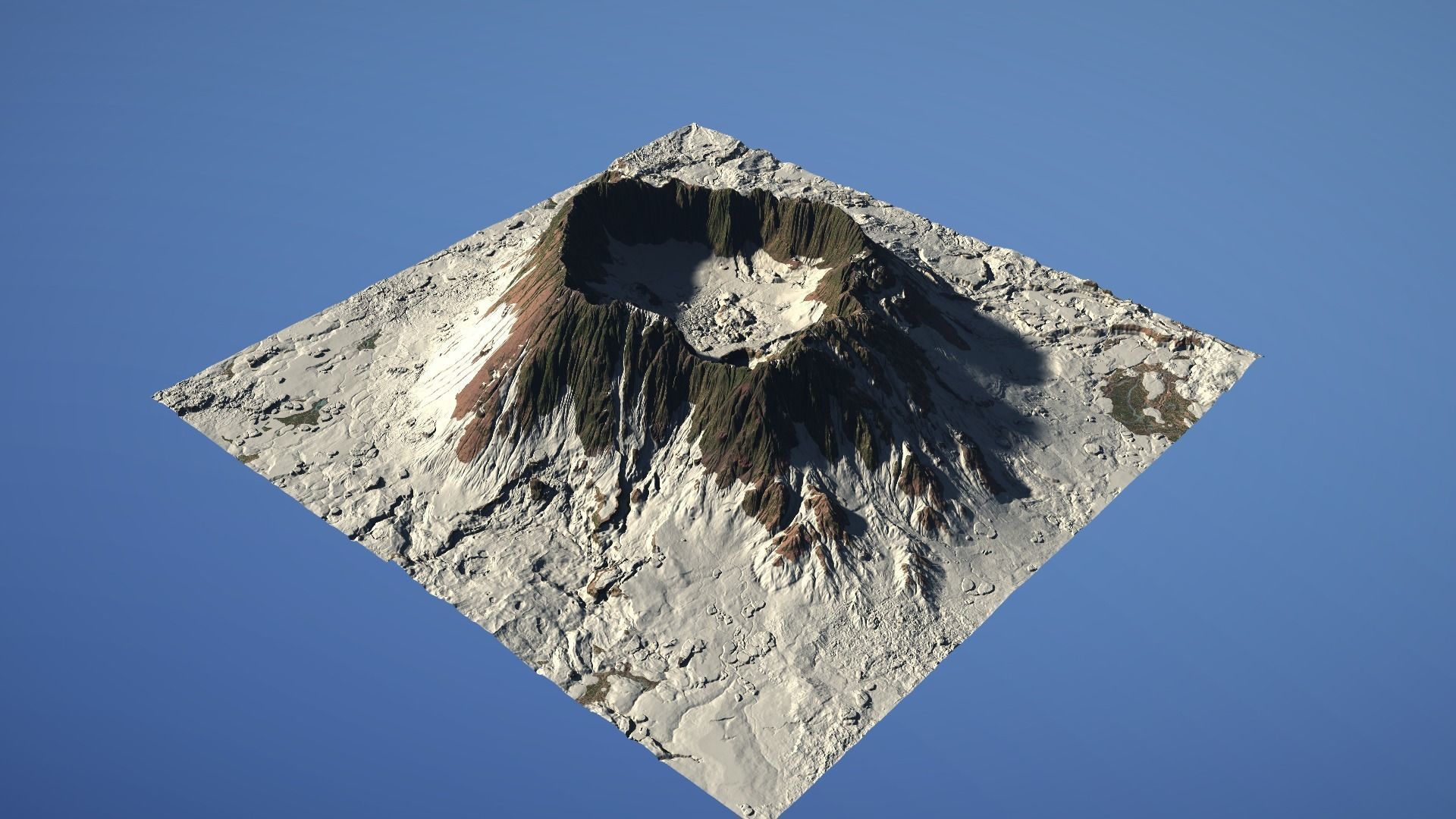 Landscape Environment Volcano Snow 23 Low-poly 3D model_5