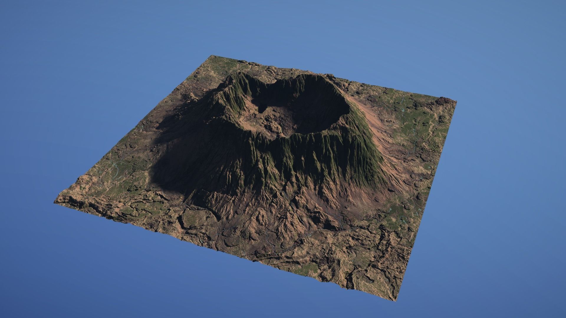 Landscape Environment Volcano Snow 23 Low-poly 3D model_14