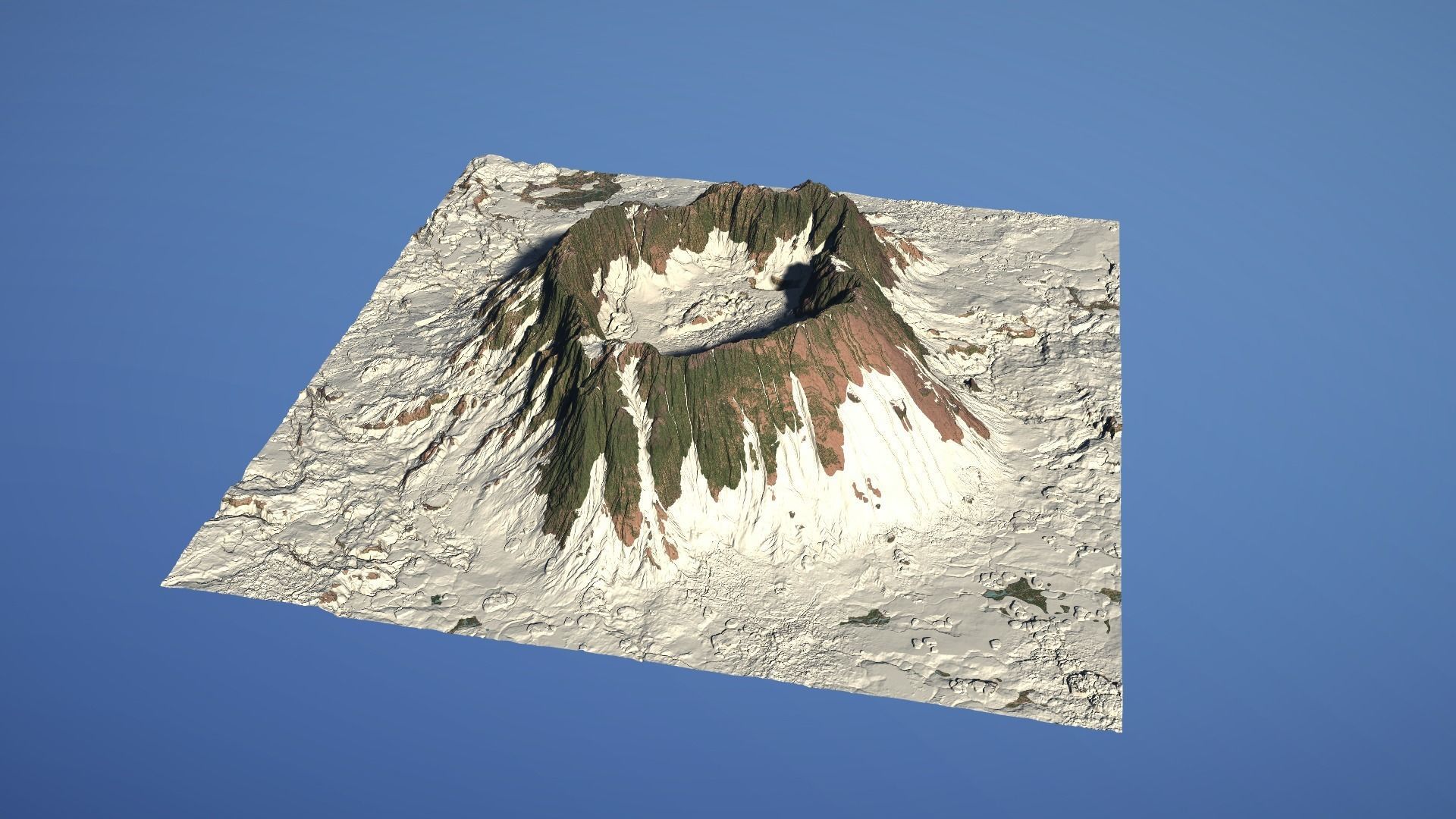 Landscape Environment Volcano Snow 23 Low-poly 3D model_20