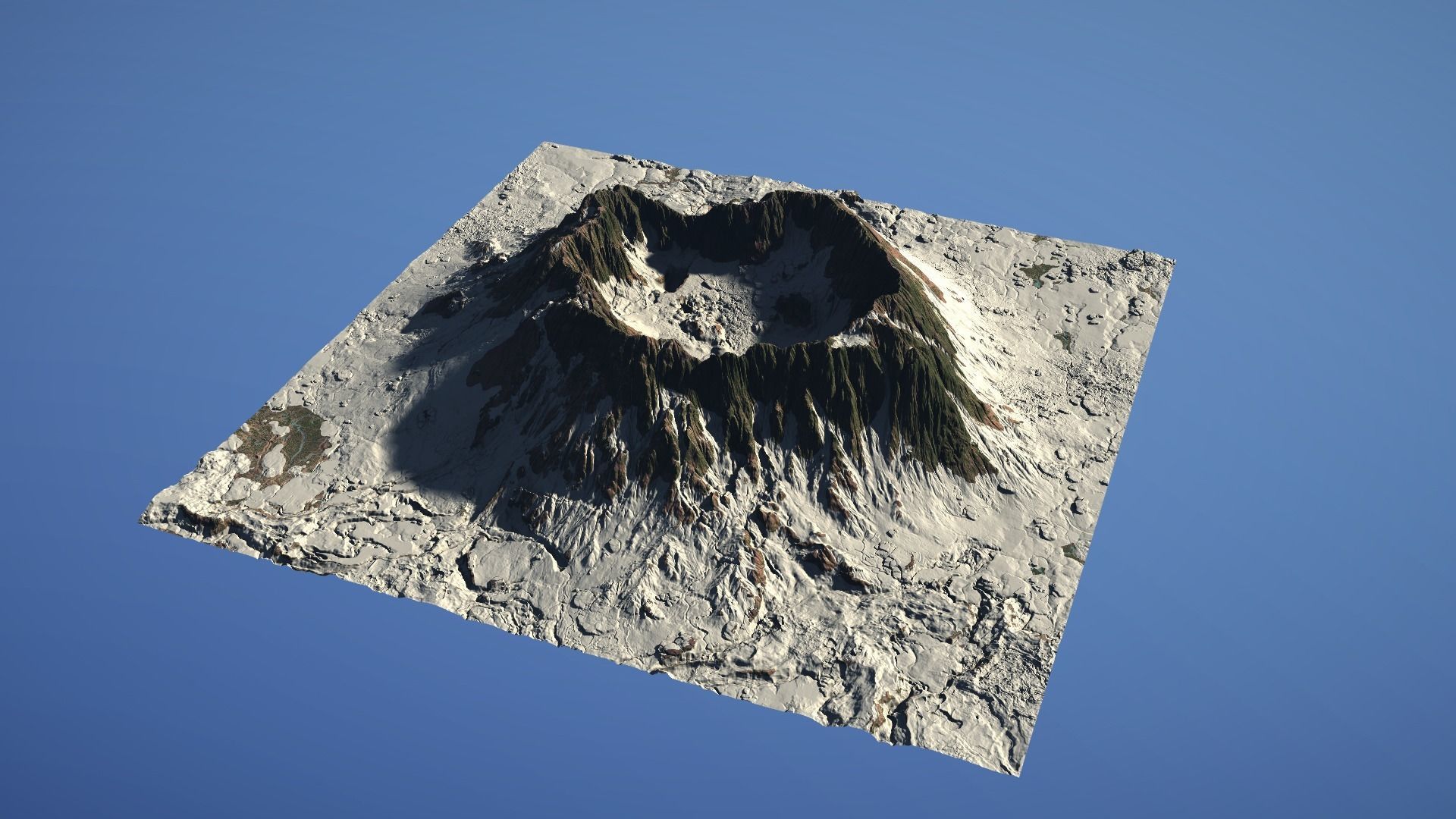 Landscape Environment Volcano Snow 23 Low-poly 3D model_15