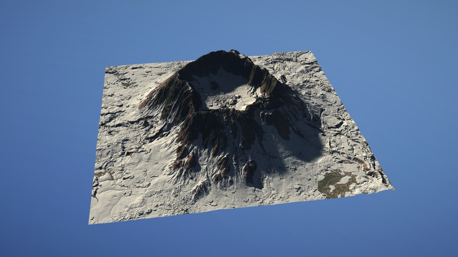Landscape Environment Volcano Snow 23 Low-poly 3D model_7