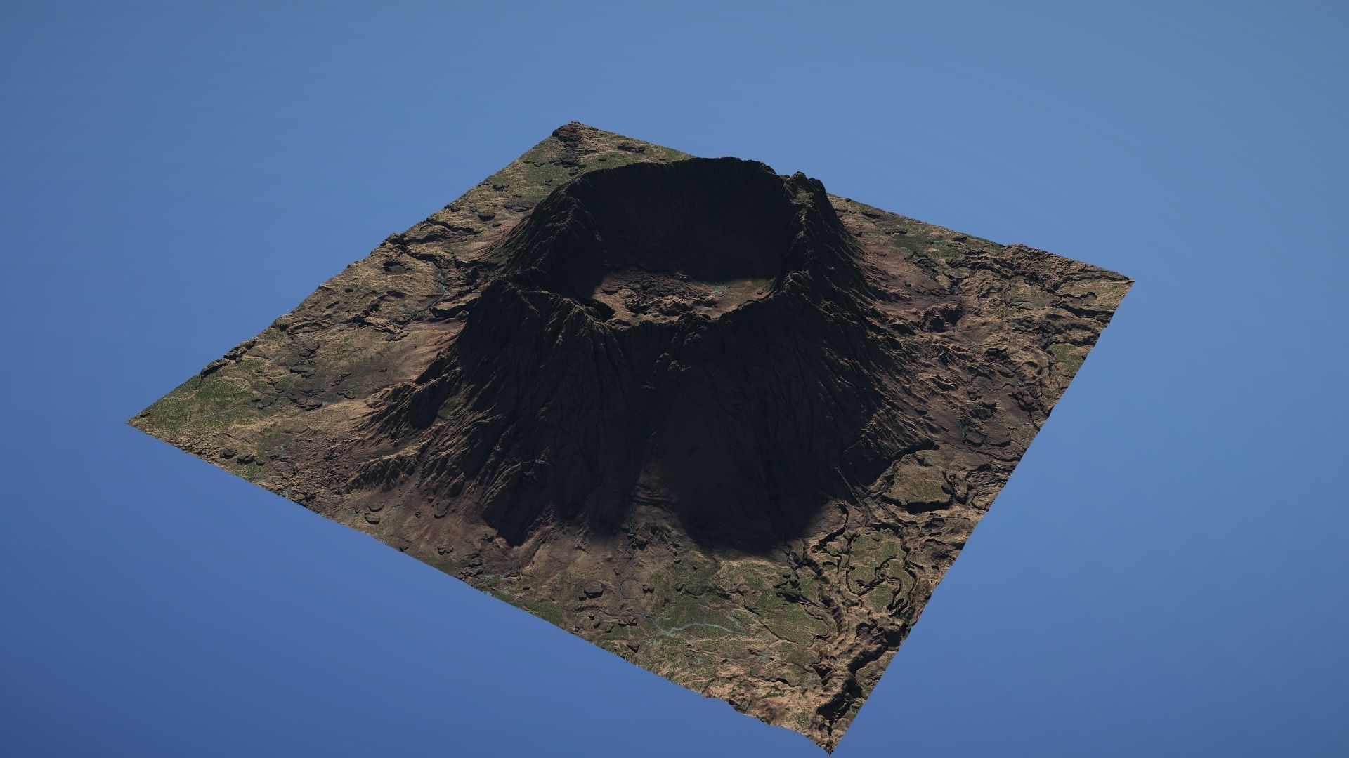 Landscape Environment Volcano Snow 23 Low-poly 3D model_9