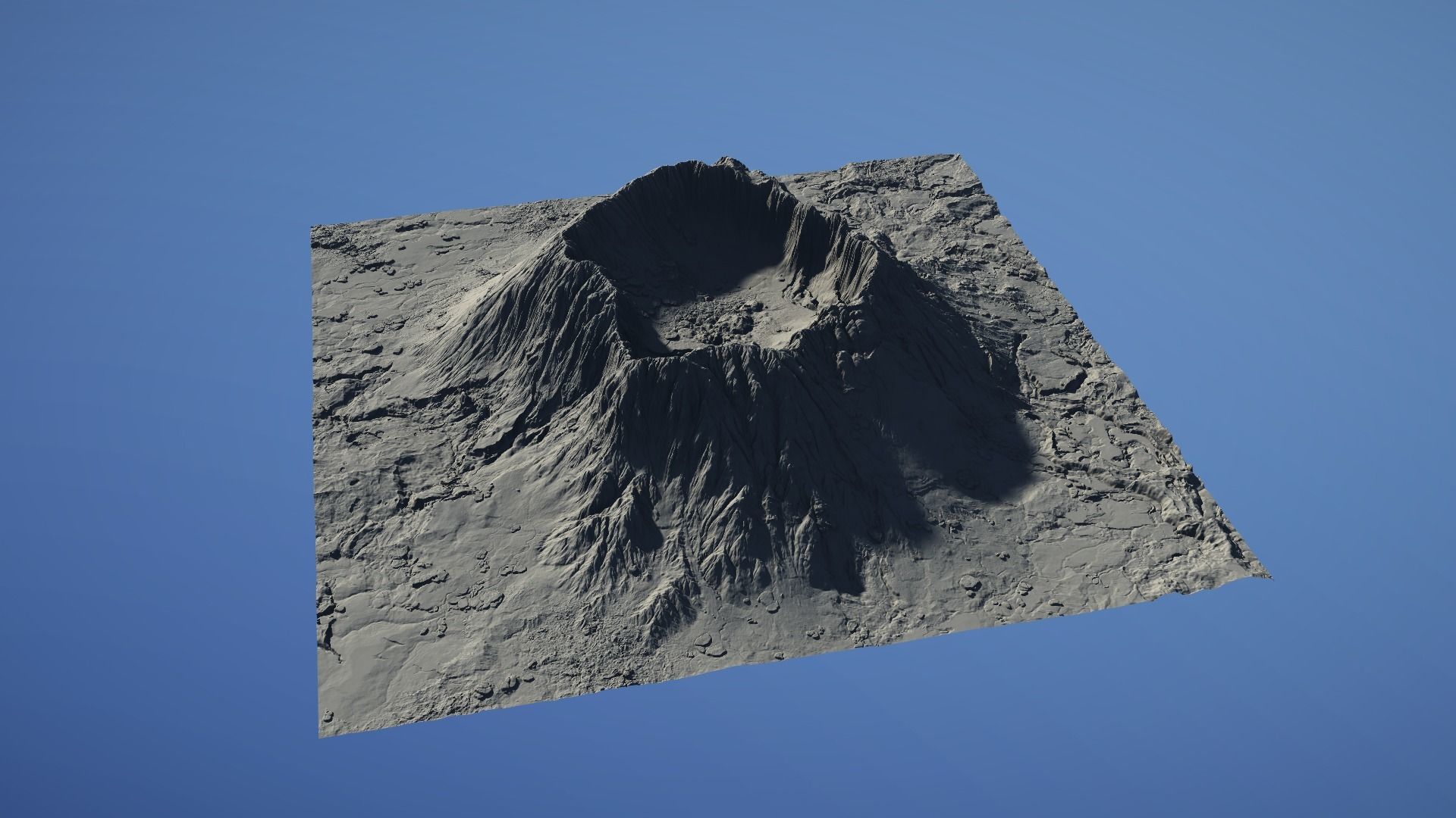 Landscape Environment Volcano Snow 23 Low-poly 3D model_13