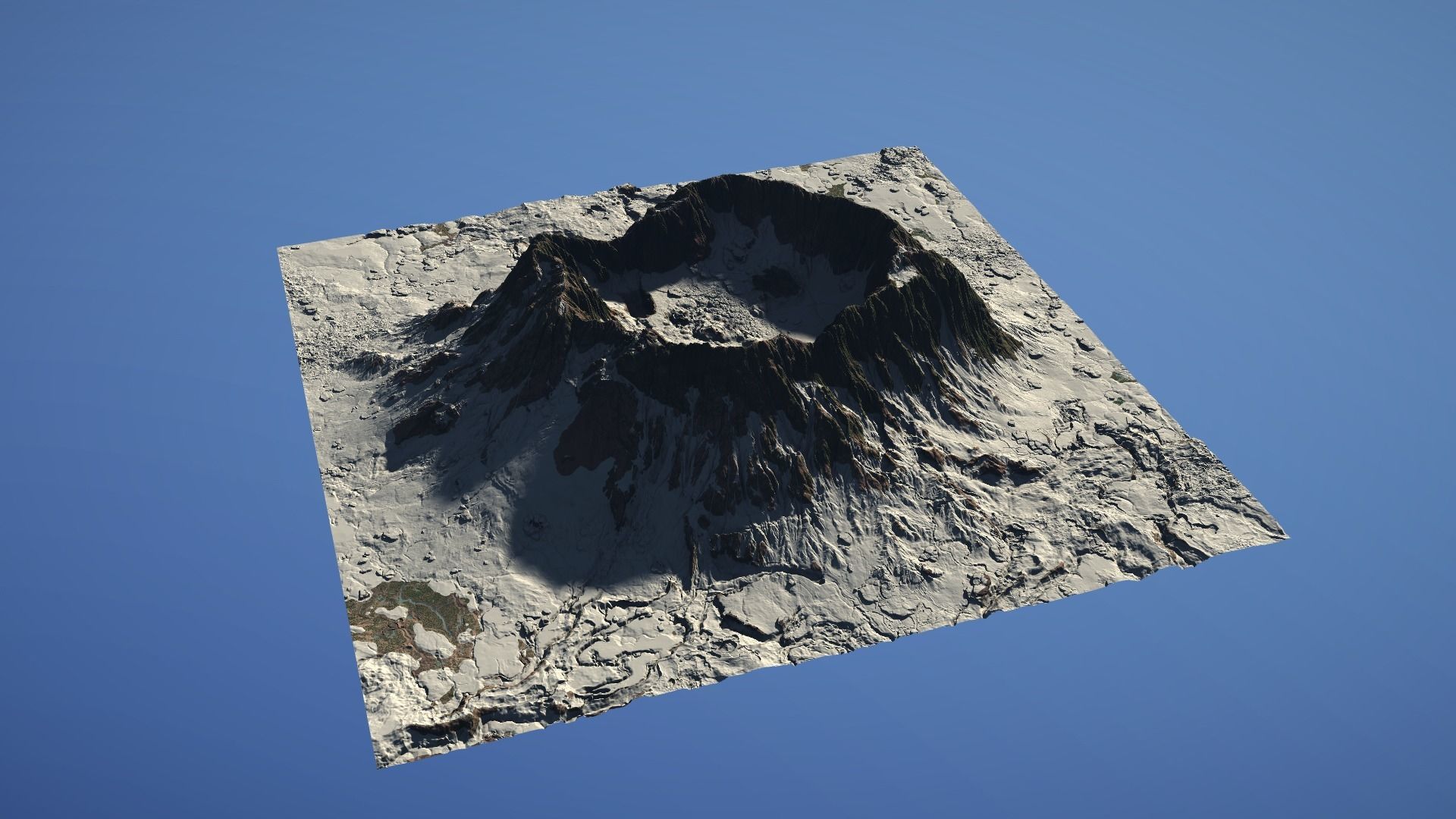 Landscape Environment Volcano Snow 23 Low-poly 3D model_12