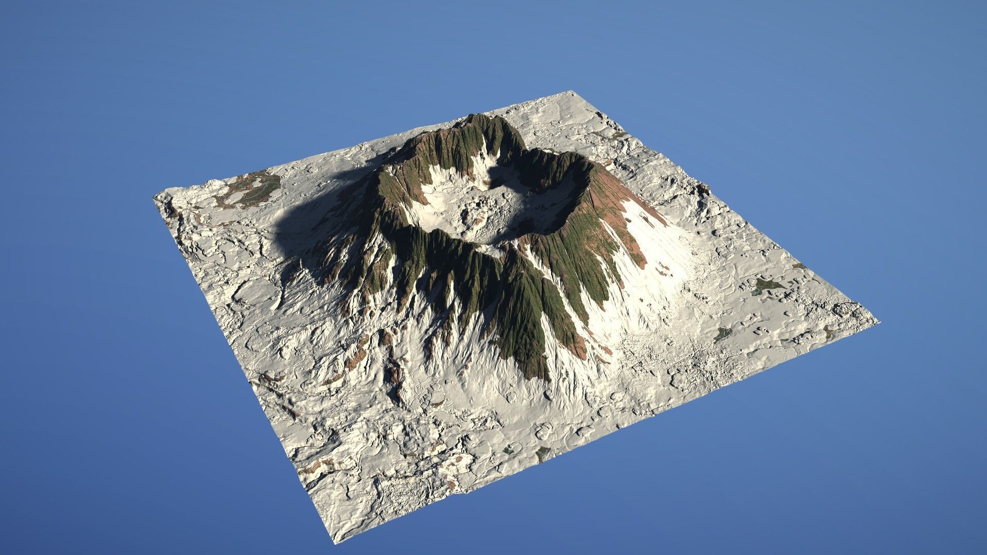 Landscape Environment Volcano Snow 23 Low-poly 3D model_17