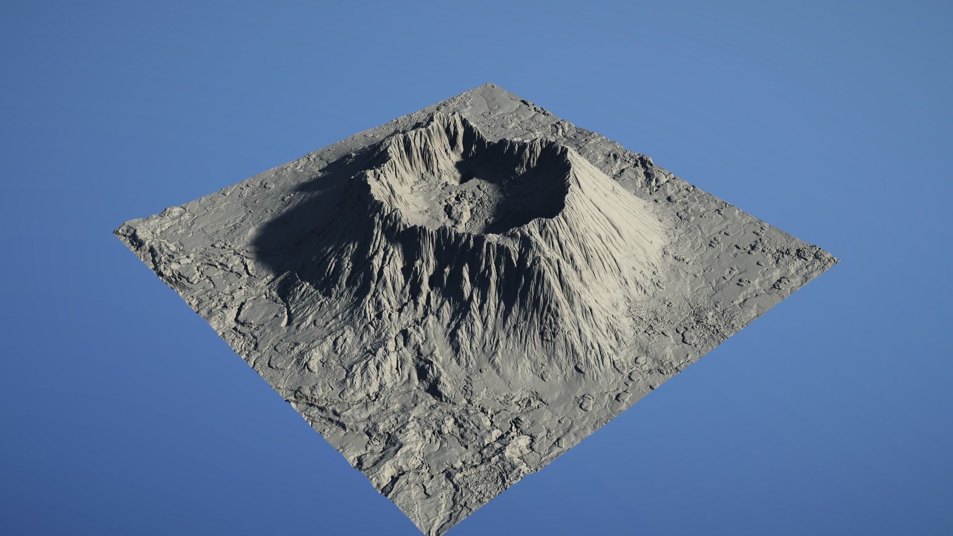 Landscape Environment Volcano Snow 23 Low-poly 3D model_27