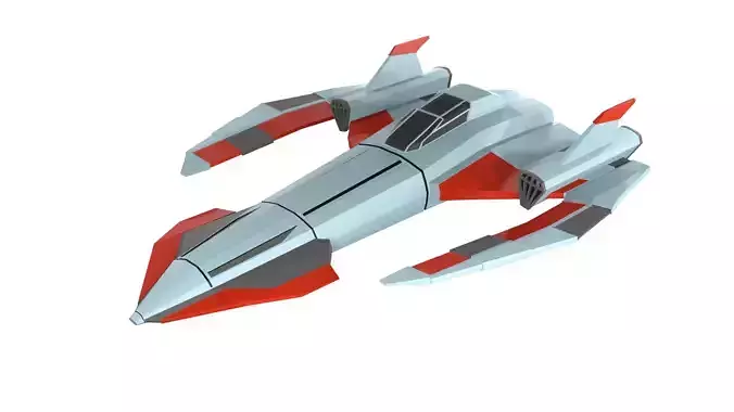 Low-poly spaceship