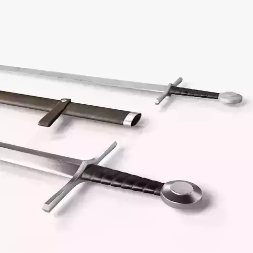 Medieval Sword 05     plus old texture and sheath 3D model