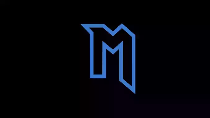 FONTIRON-013 M letter Free low-poly 3D model