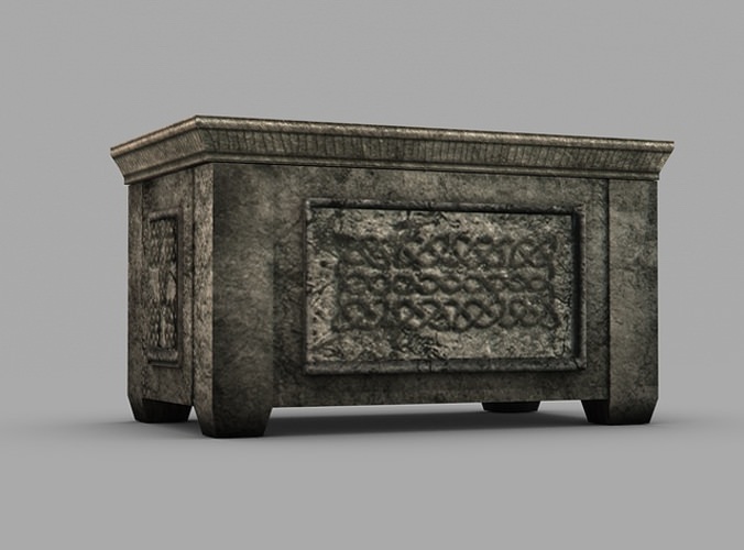 3D model Ancient stone ark storage box VR / AR / lowpoly MAX OBJ 3DS