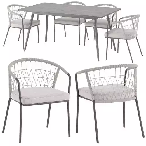 sette garden mess table and chair 3D model