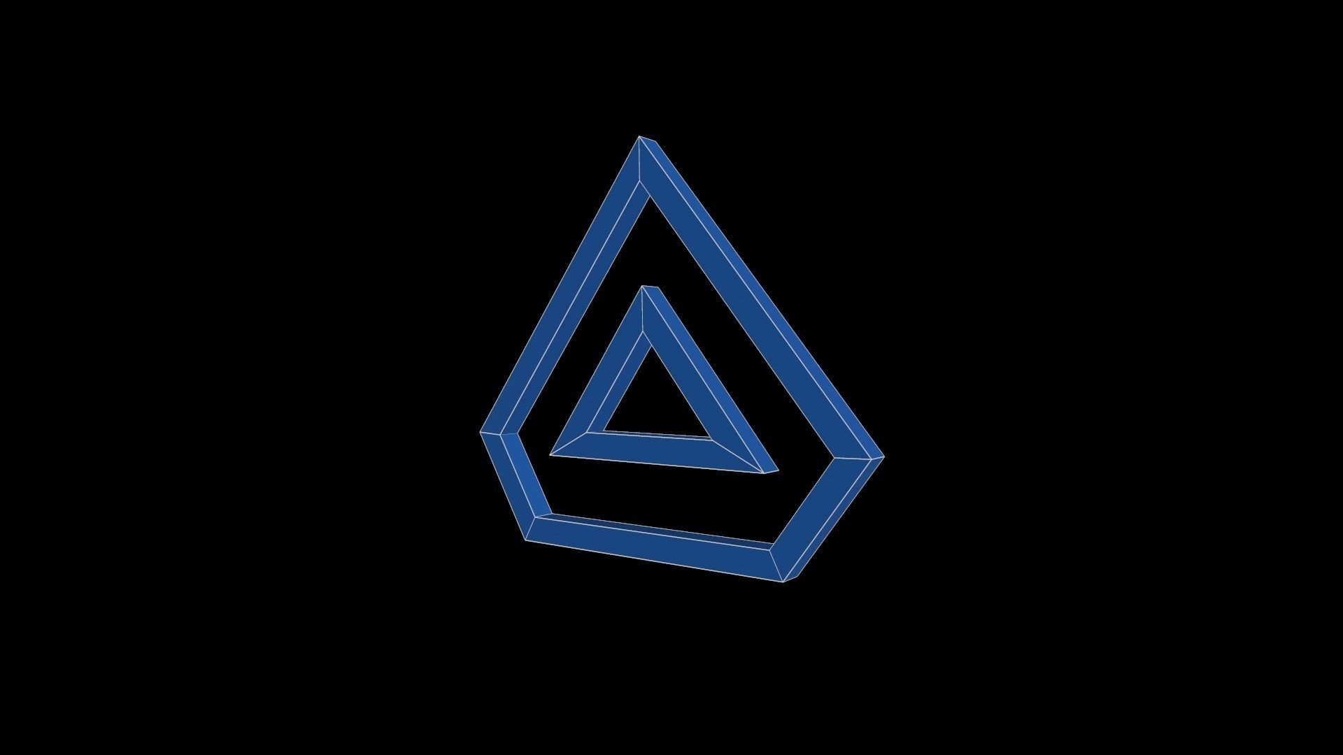 FONTIRON-015 D Letter Free low-poly 3D model_3