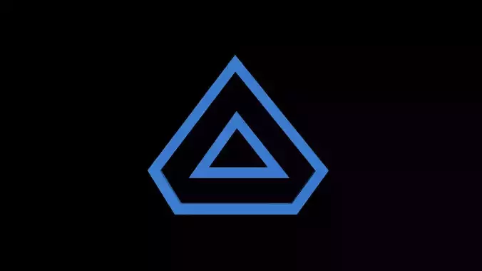 FONTIRON-015 D Letter Free low-poly 3D model