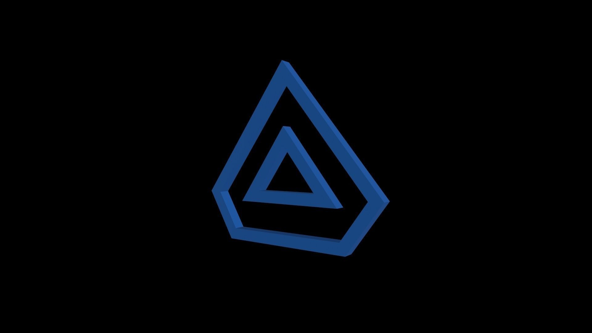 FONTIRON-015 D Letter Free low-poly 3D model_2