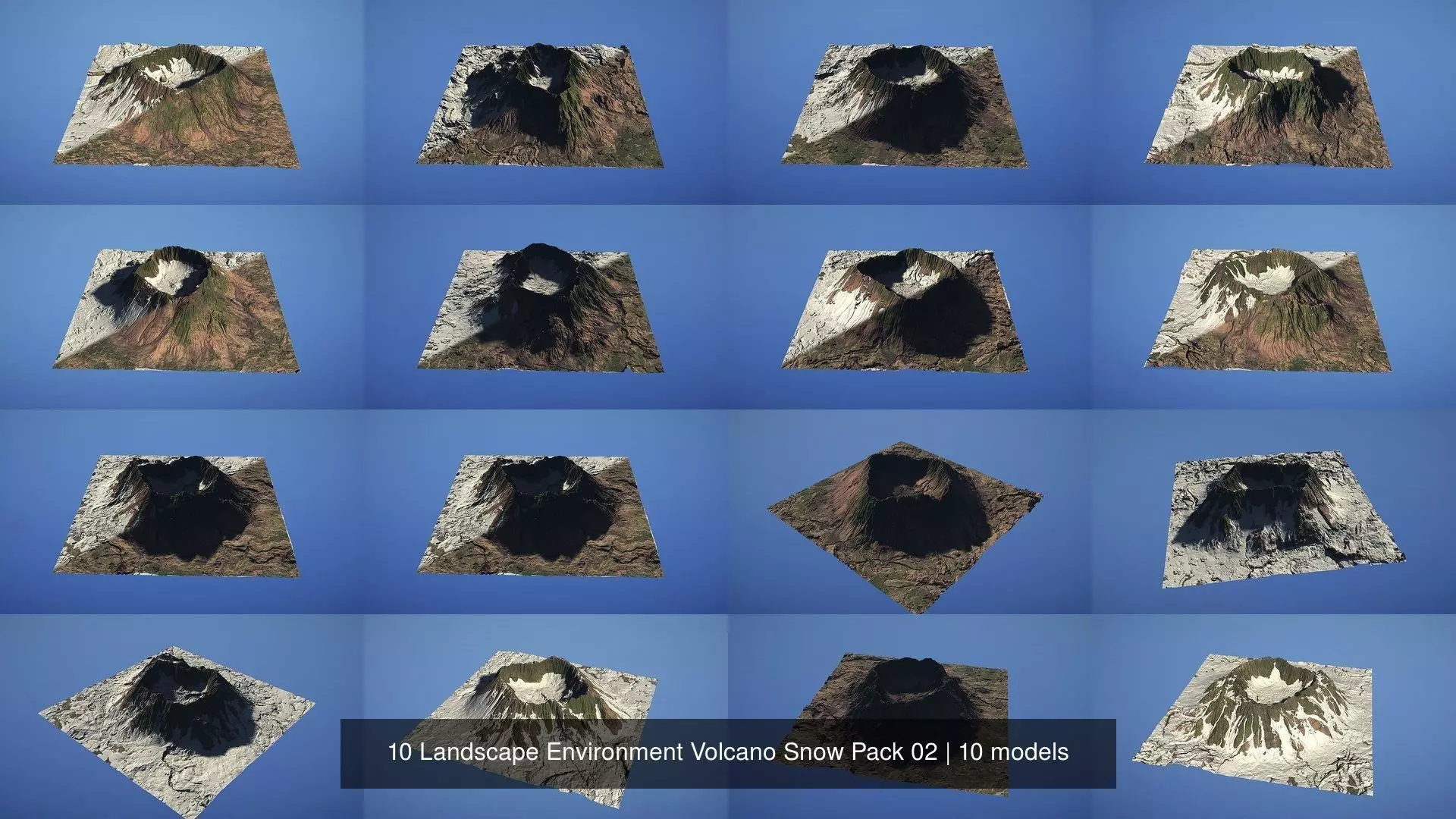 10 Landscape Environment Volcano Snow Pack 02 3D Model Collection_0