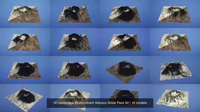 10 Landscape Environment Volcano Snow Pack 02