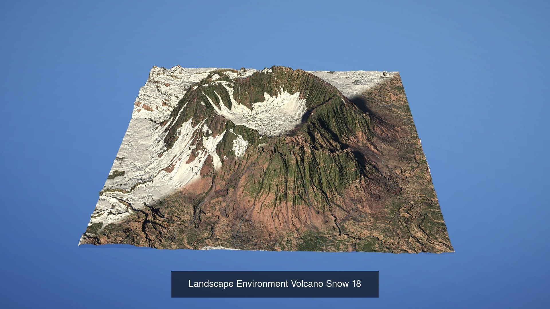 10 Landscape Environment Volcano Snow Pack 02 3D Model Collection_8