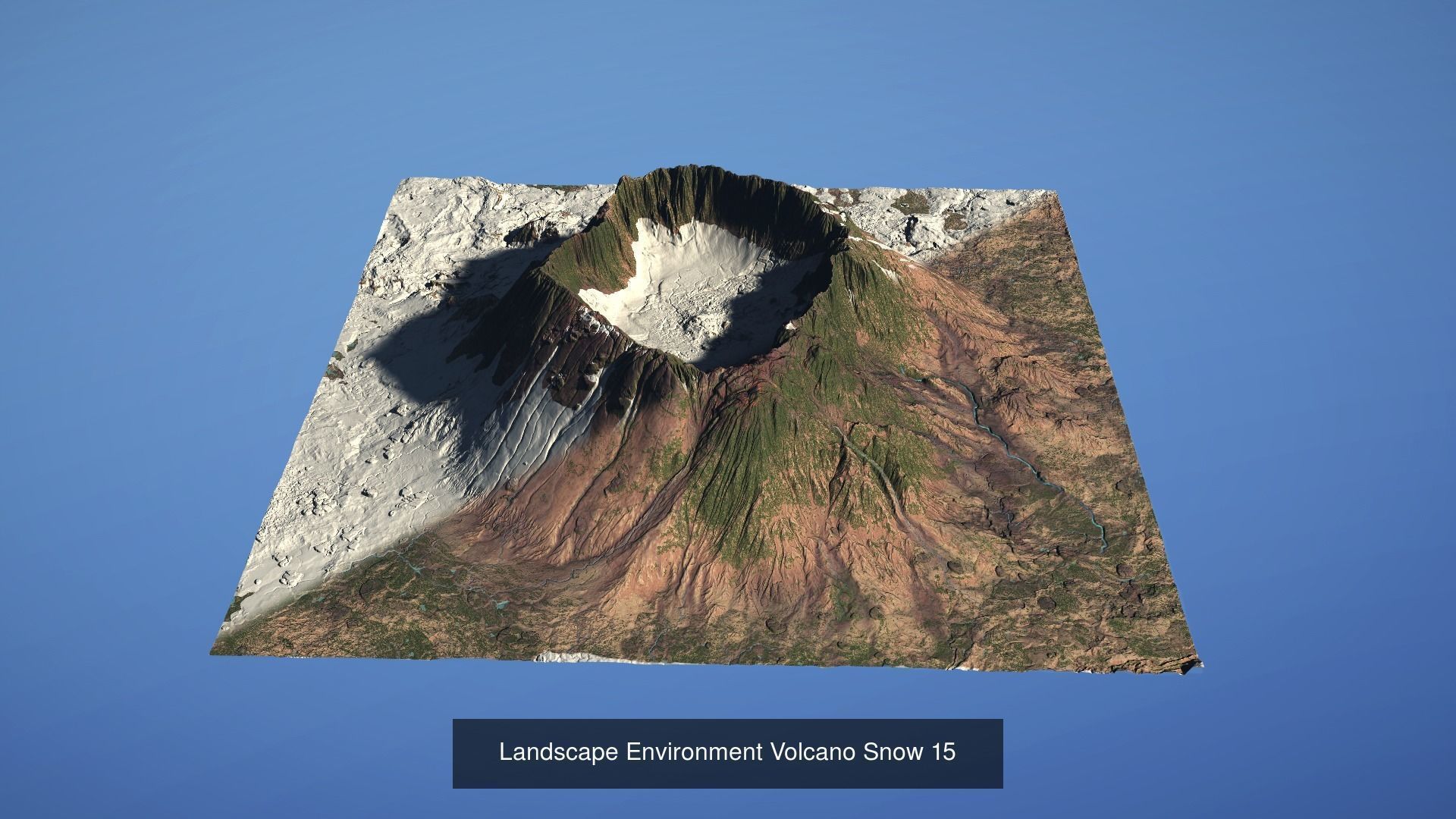 10 Landscape Environment Volcano Snow Pack 02 3D Model Collection_5