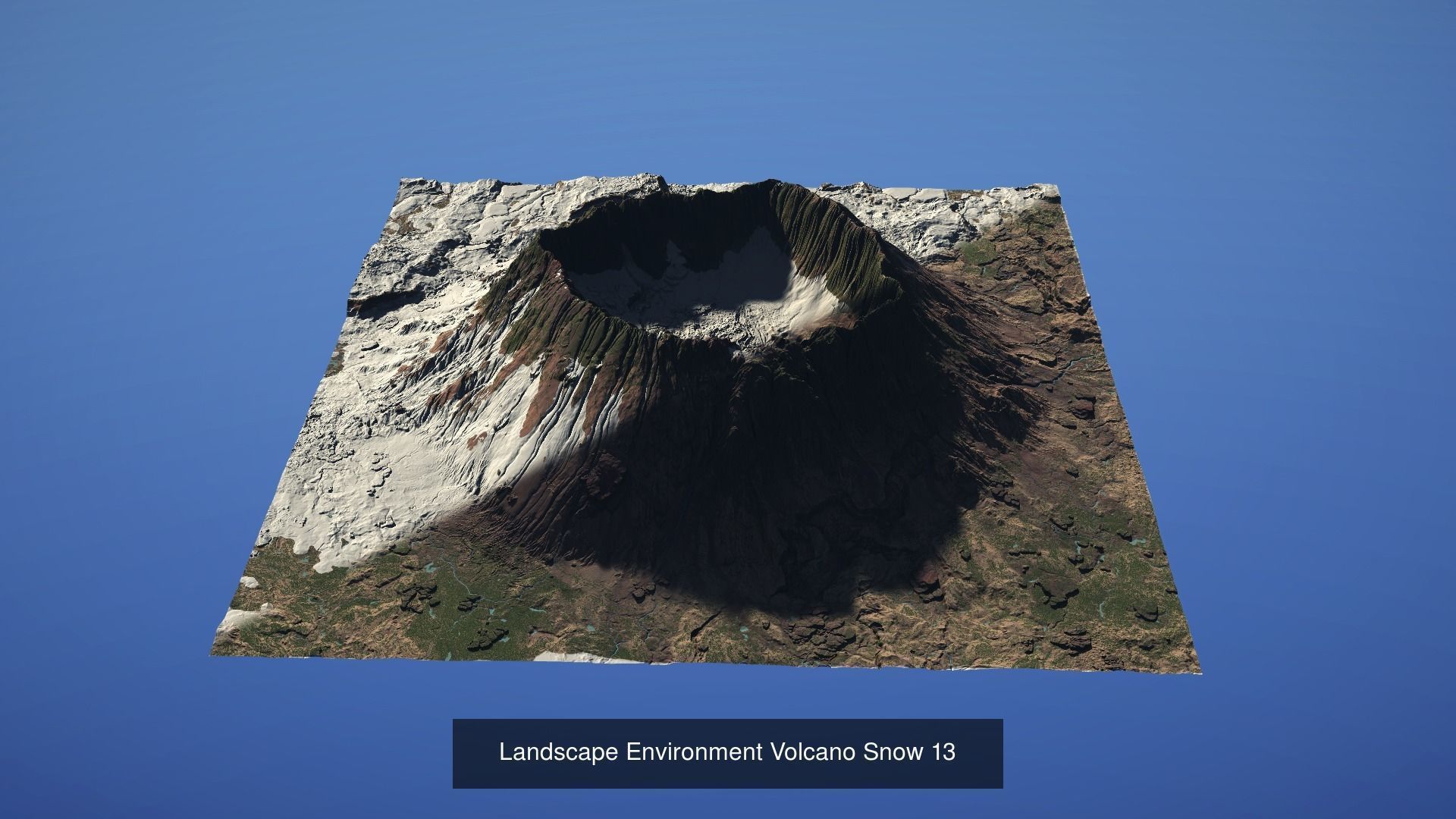 10 Landscape Environment Volcano Snow Pack 02 3D Model Collection_3