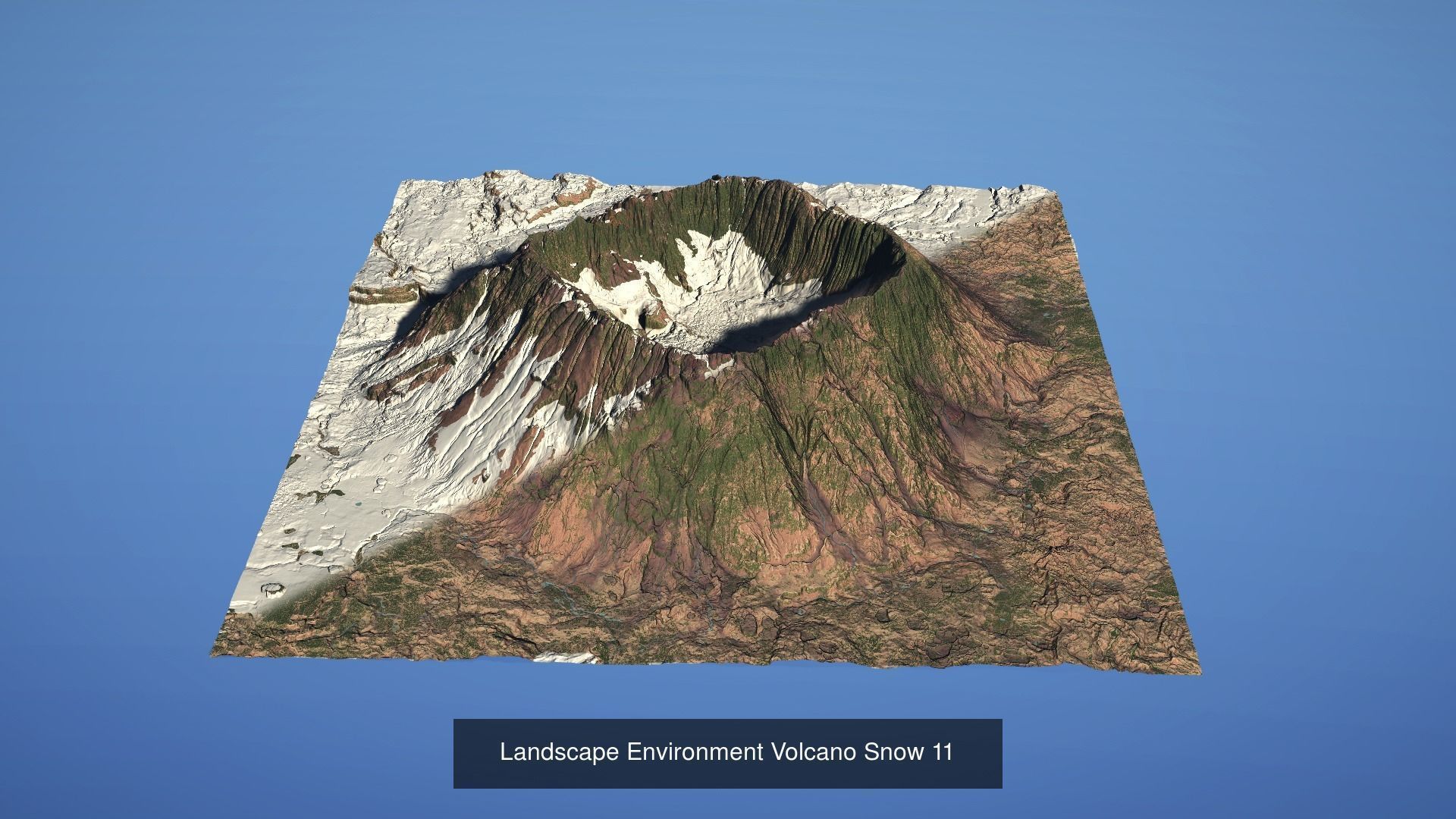 10 Landscape Environment Volcano Snow Pack 02 3D Model Collection_1