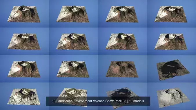 10 Landscape Environment Volcano Snow Pack 03